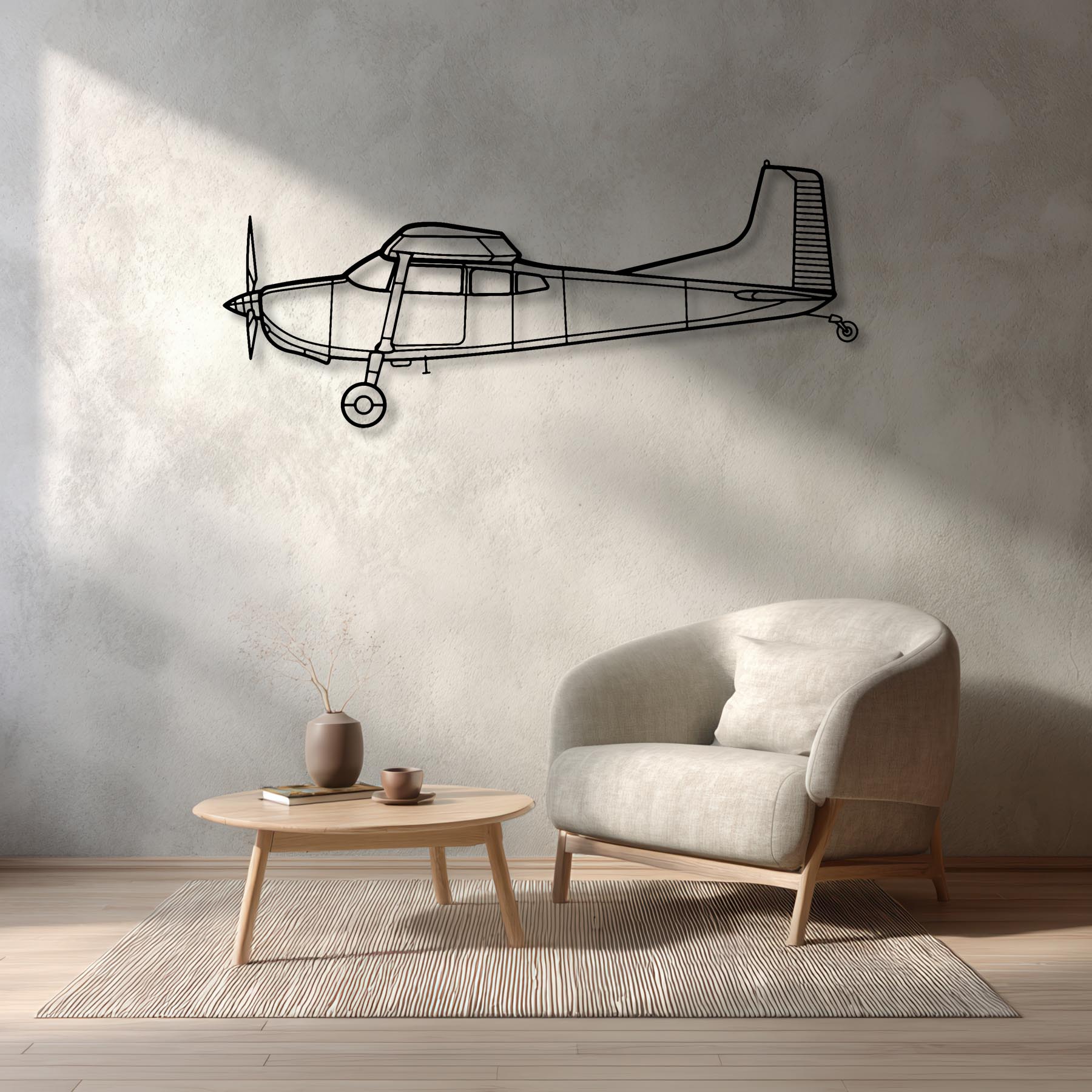 A185F Skywagon Metal Aircraft Wall Art - NCP0211