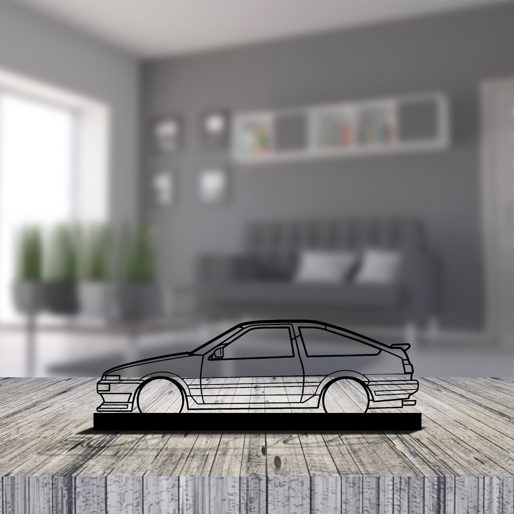 AE86 Silhouette Metal Art Stand