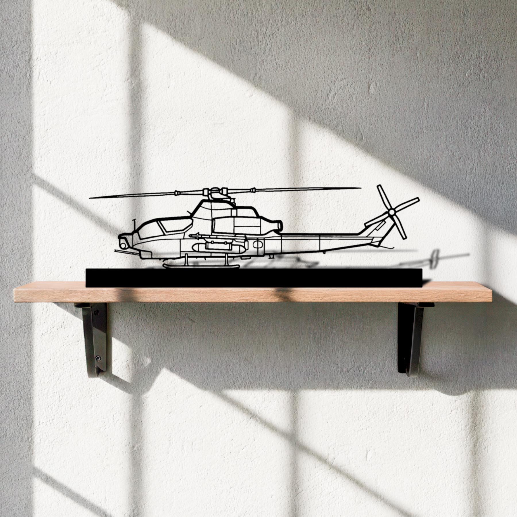 AH-1Z Viper Silhouette Metal Art Stand