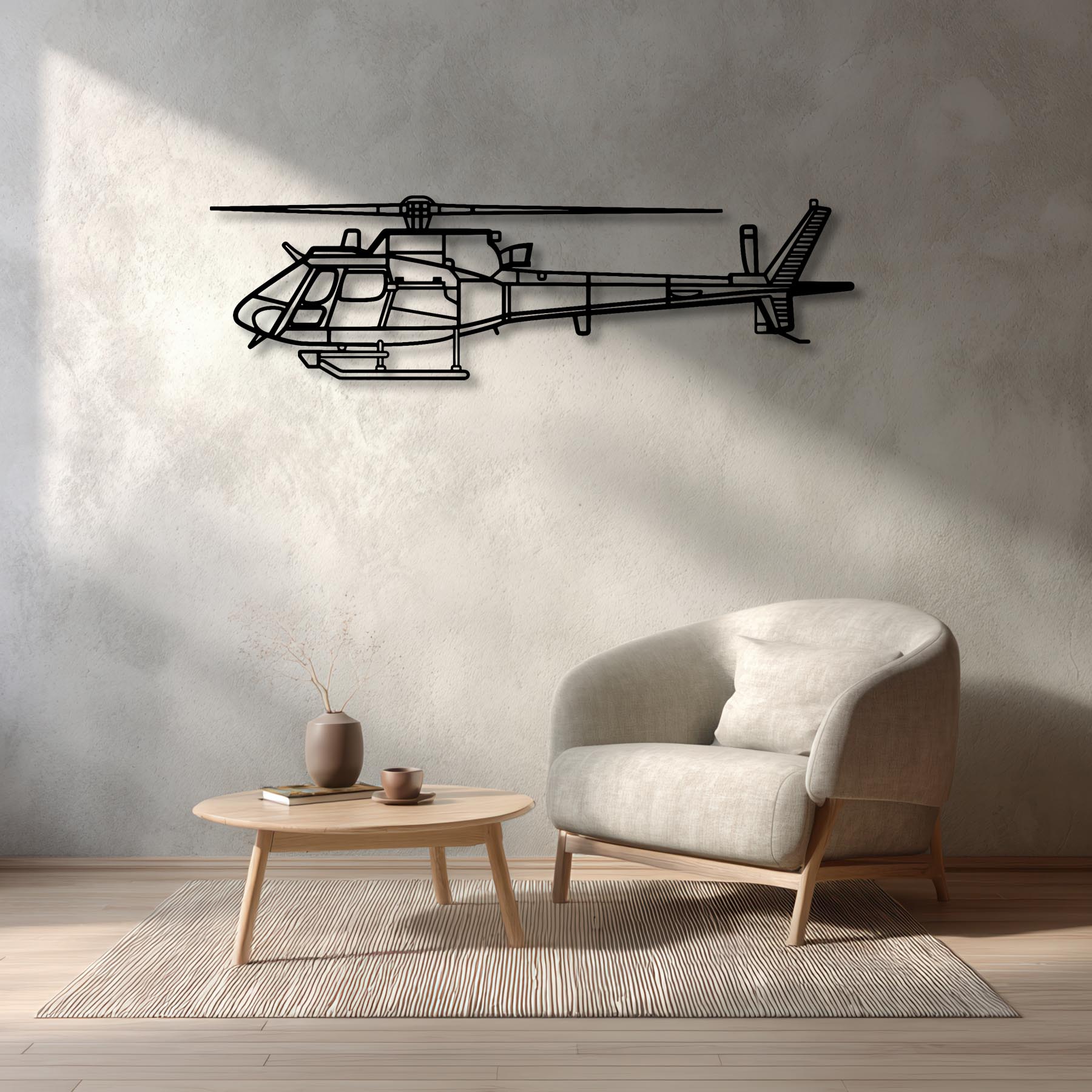 AS550 Fennec Metal Aircraft Wall Art - NCP0518