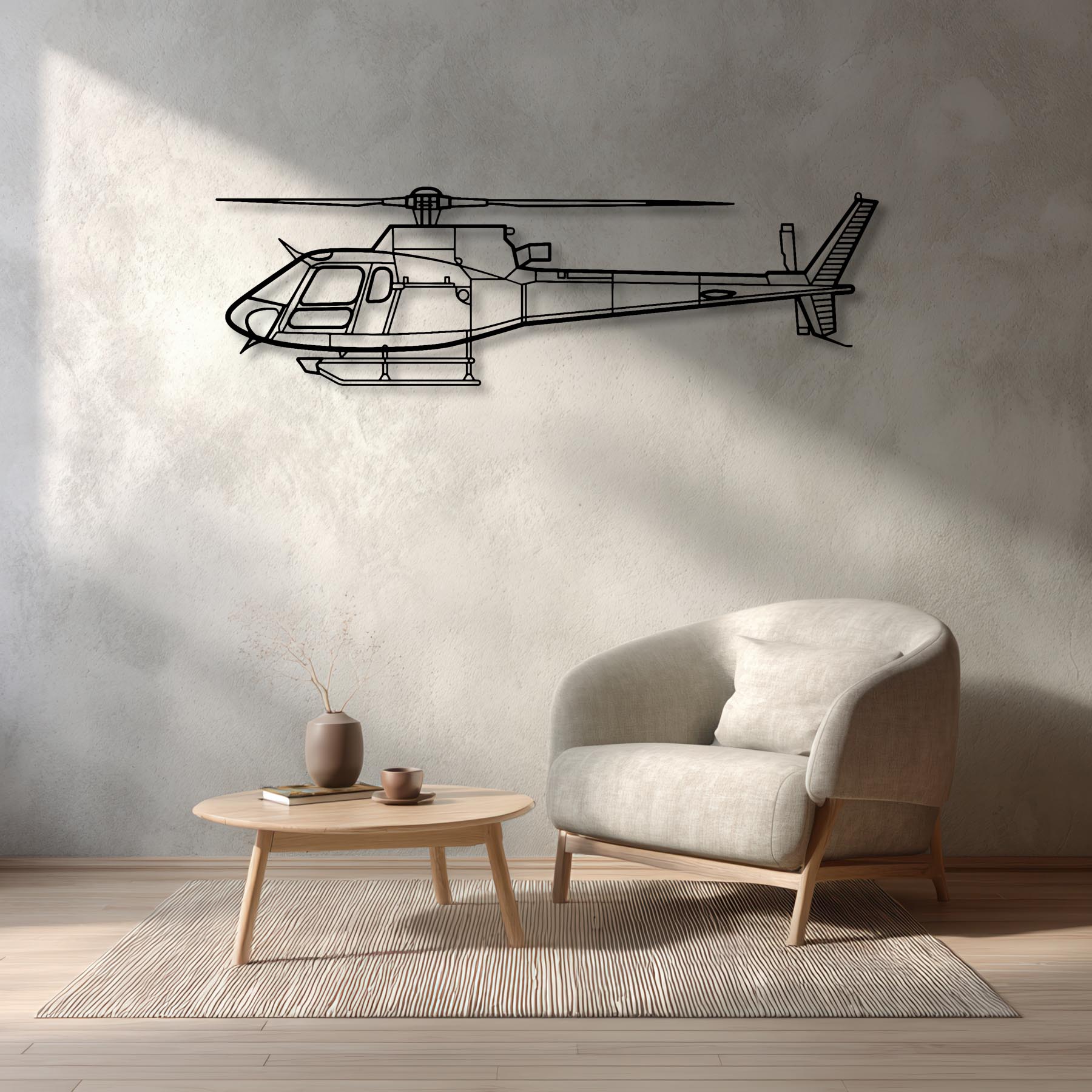 AS 350 B3 Metal Aircraft Wall Art - NCP0028