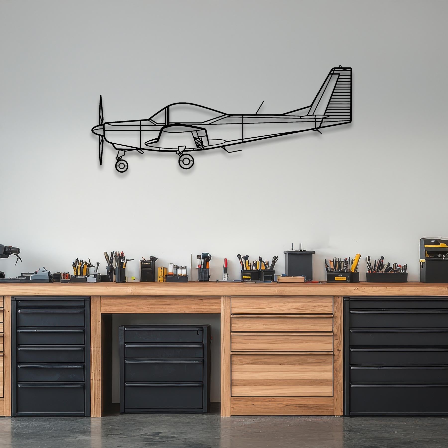 AS SA 202 Bravo Metal Aircraft Wall Art - NCP0258