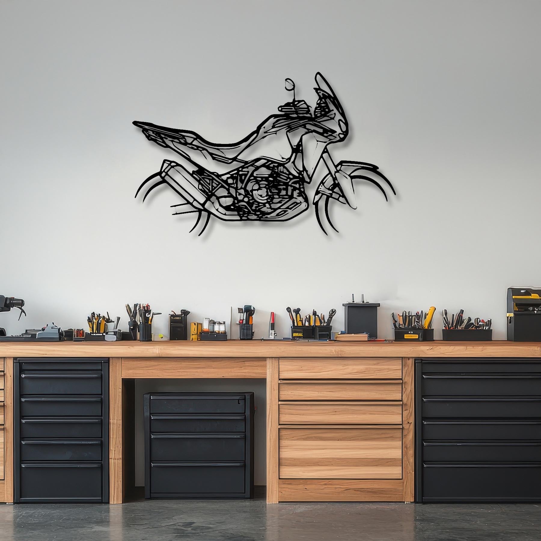 Africa Twin Adventure Sport 2023 Silhouette Metal Wall Art