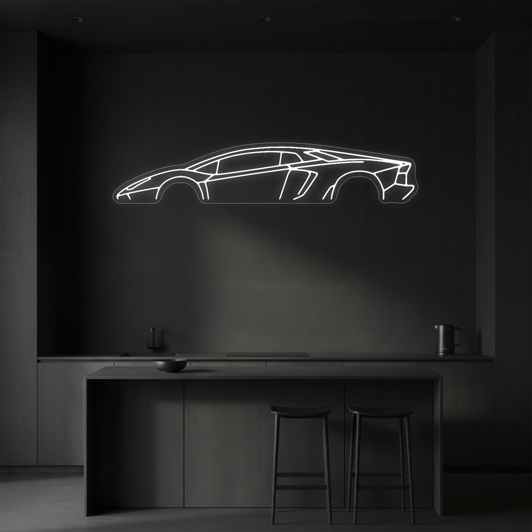 Aventador Neon Silhouette