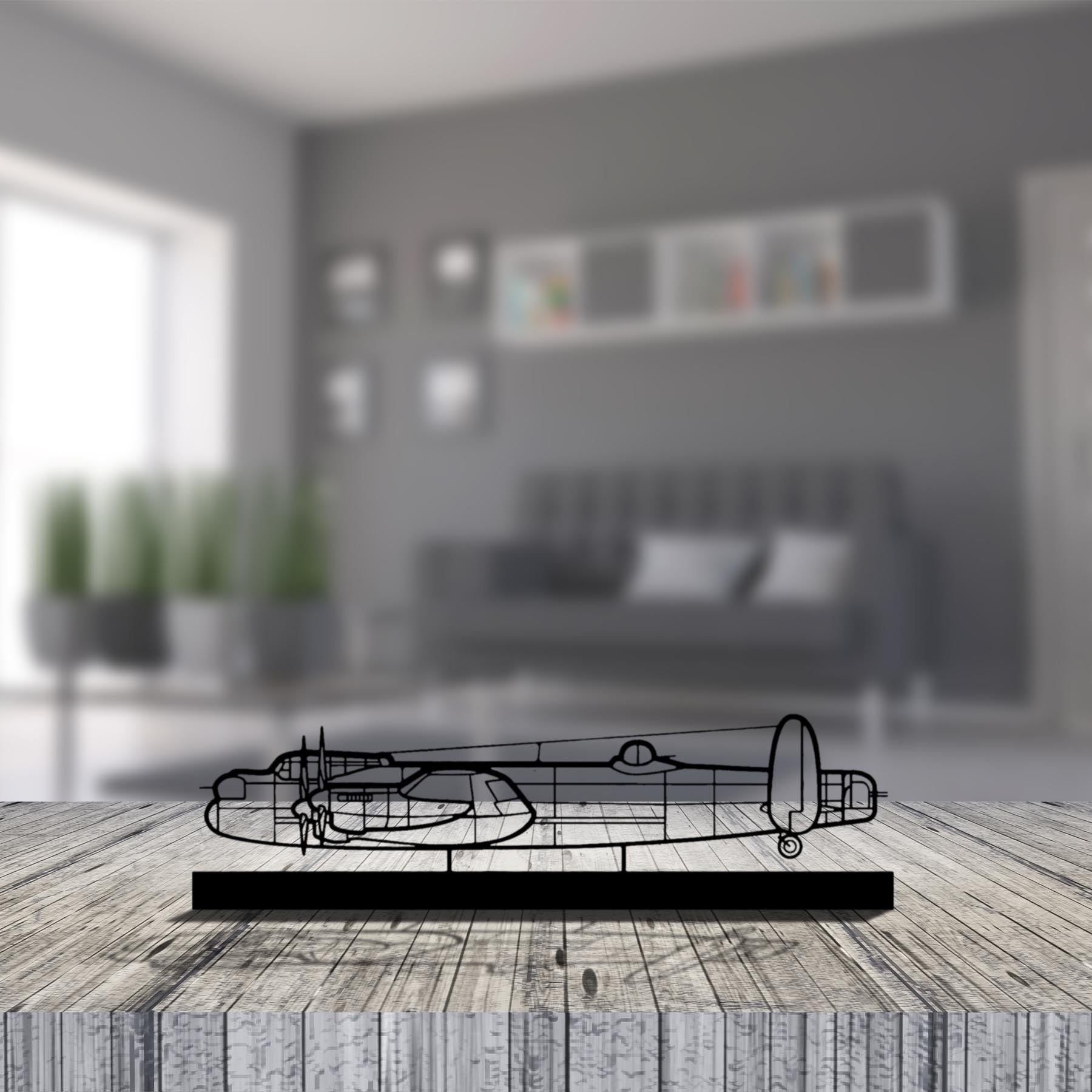 Avro Lancaster Silhouette Metal Art Stand