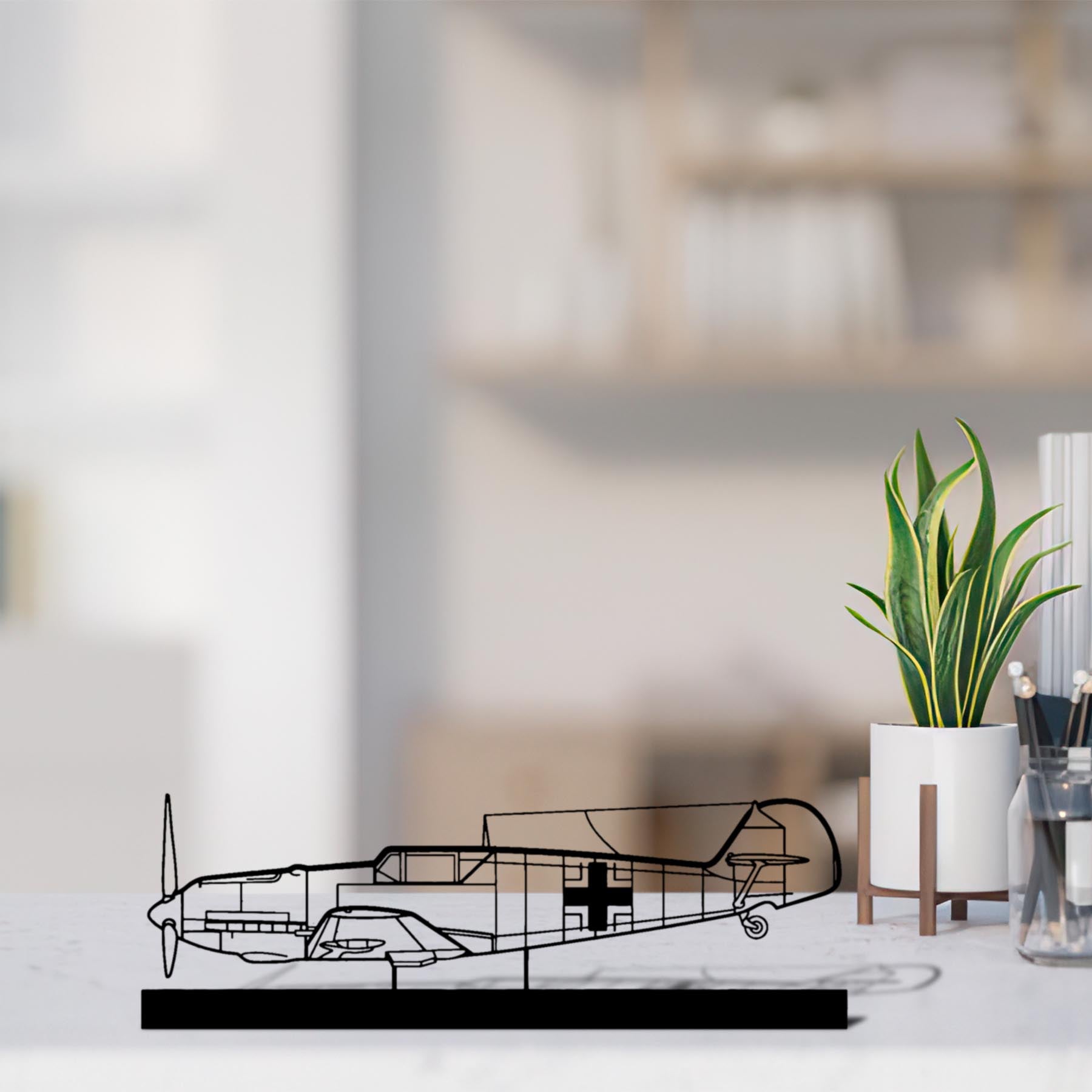 BF109 Silhouette Metal Art Stand