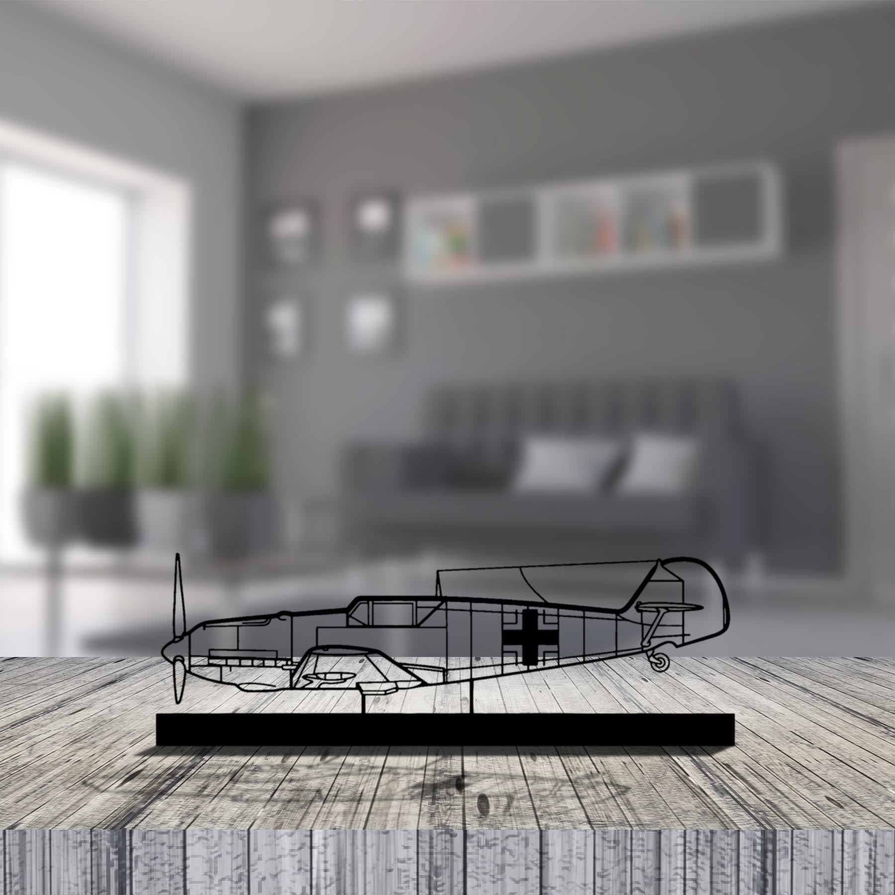 BF109 Silhouette Metal Art Stand