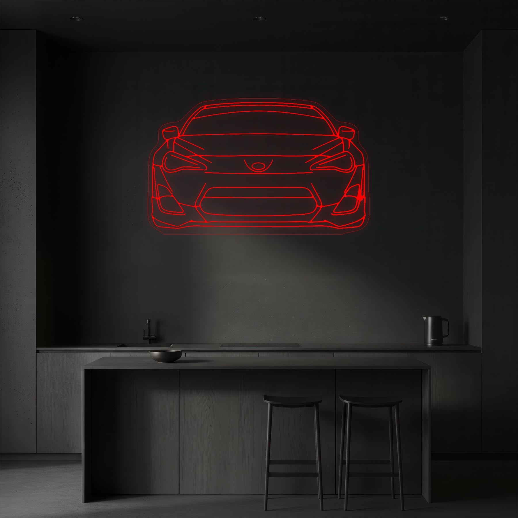 BRZ Front Neon Silhouette