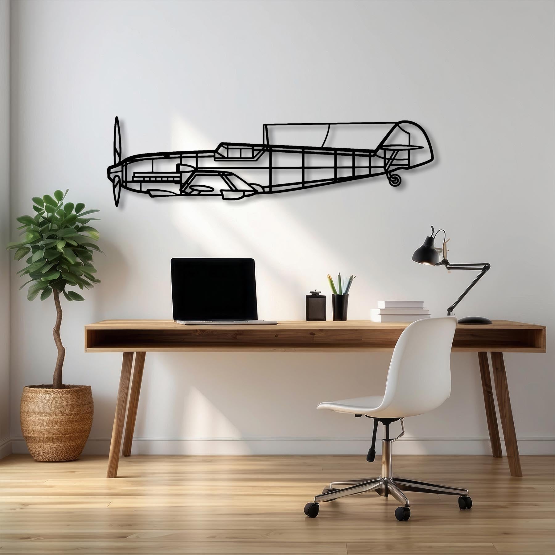 Bf 109E-3 Metal Aircraft Wall Art - NCP0523