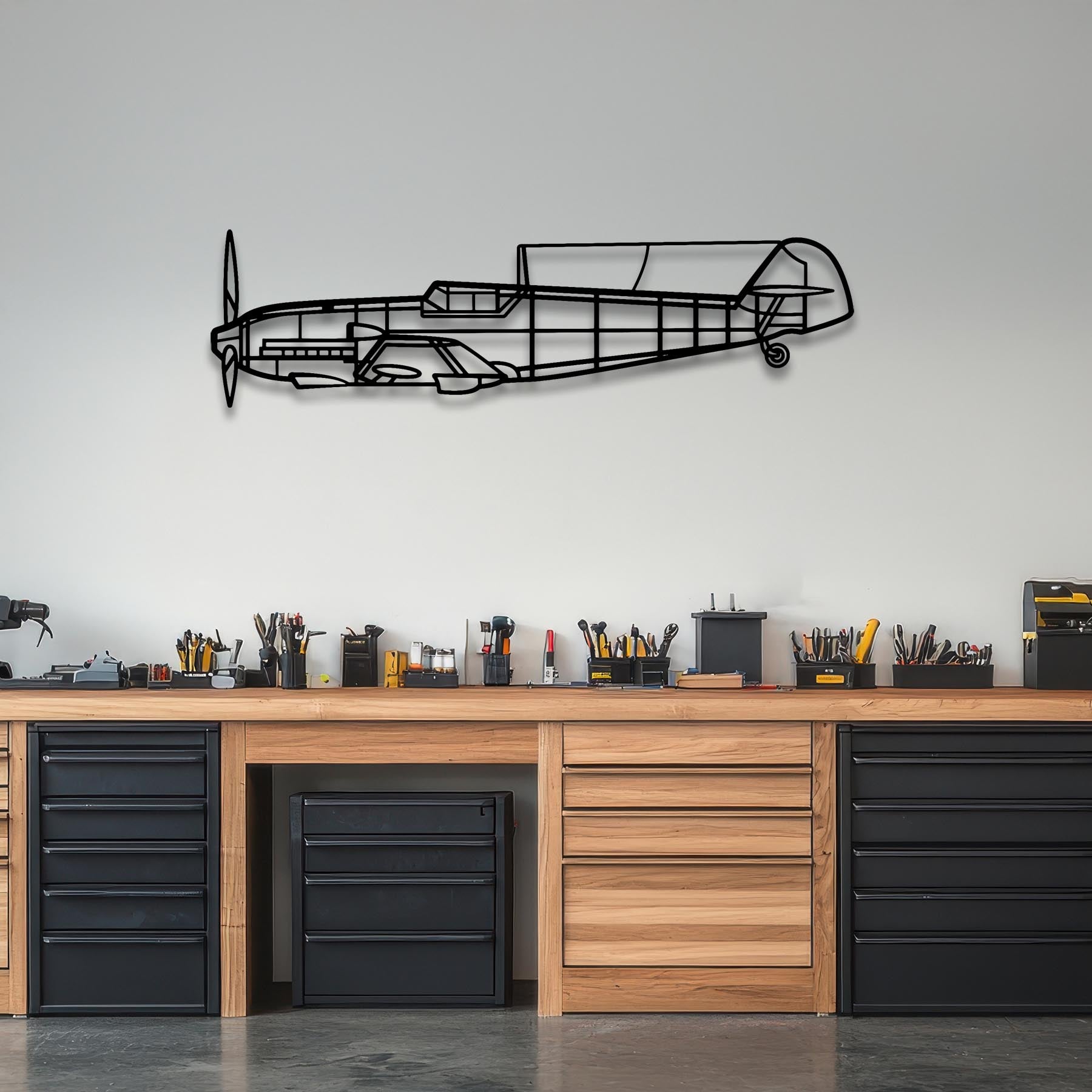 Bf 109E-3 Metal Aircraft Wall Art - NCP0523