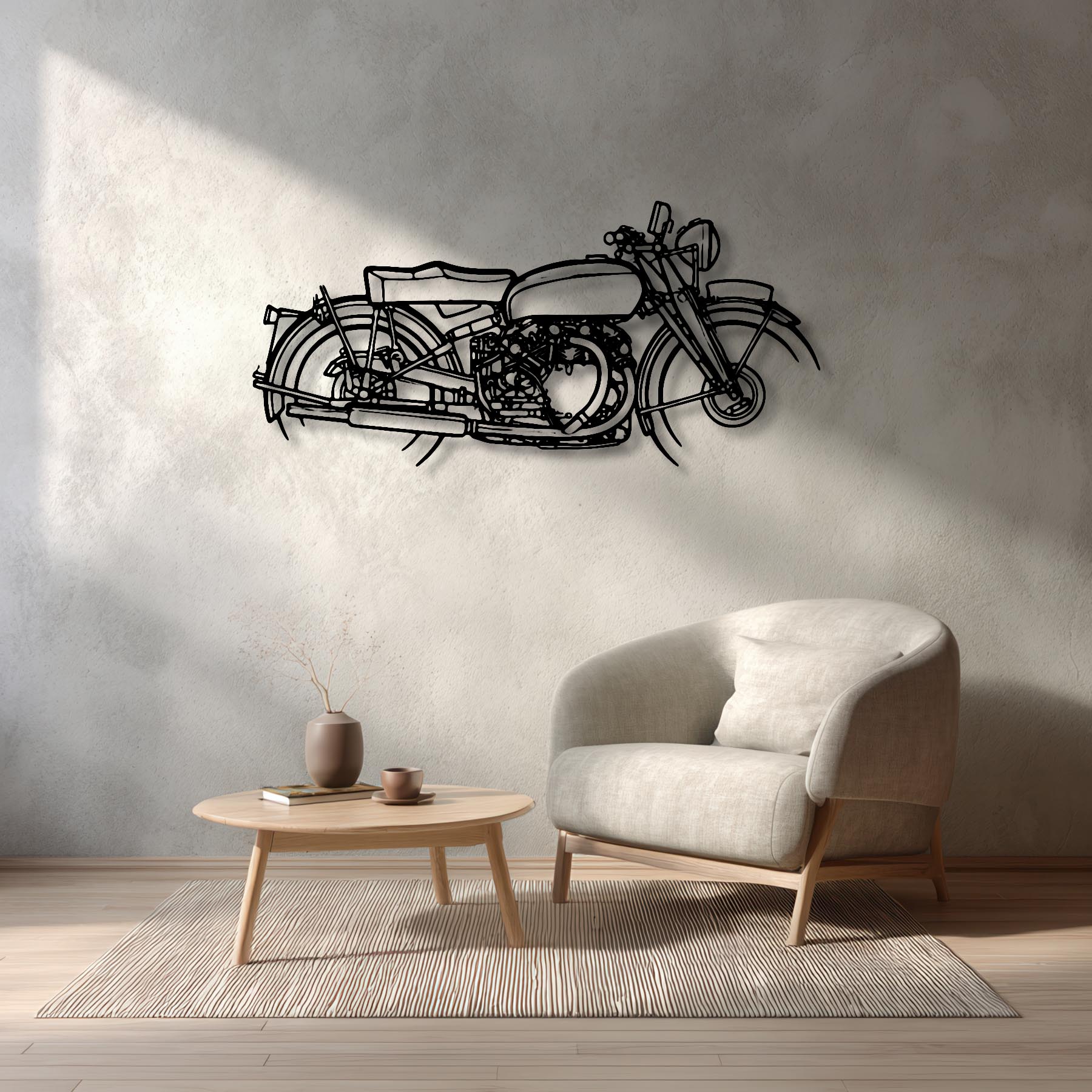 Black Shadow Silhouette Metal Wall Art