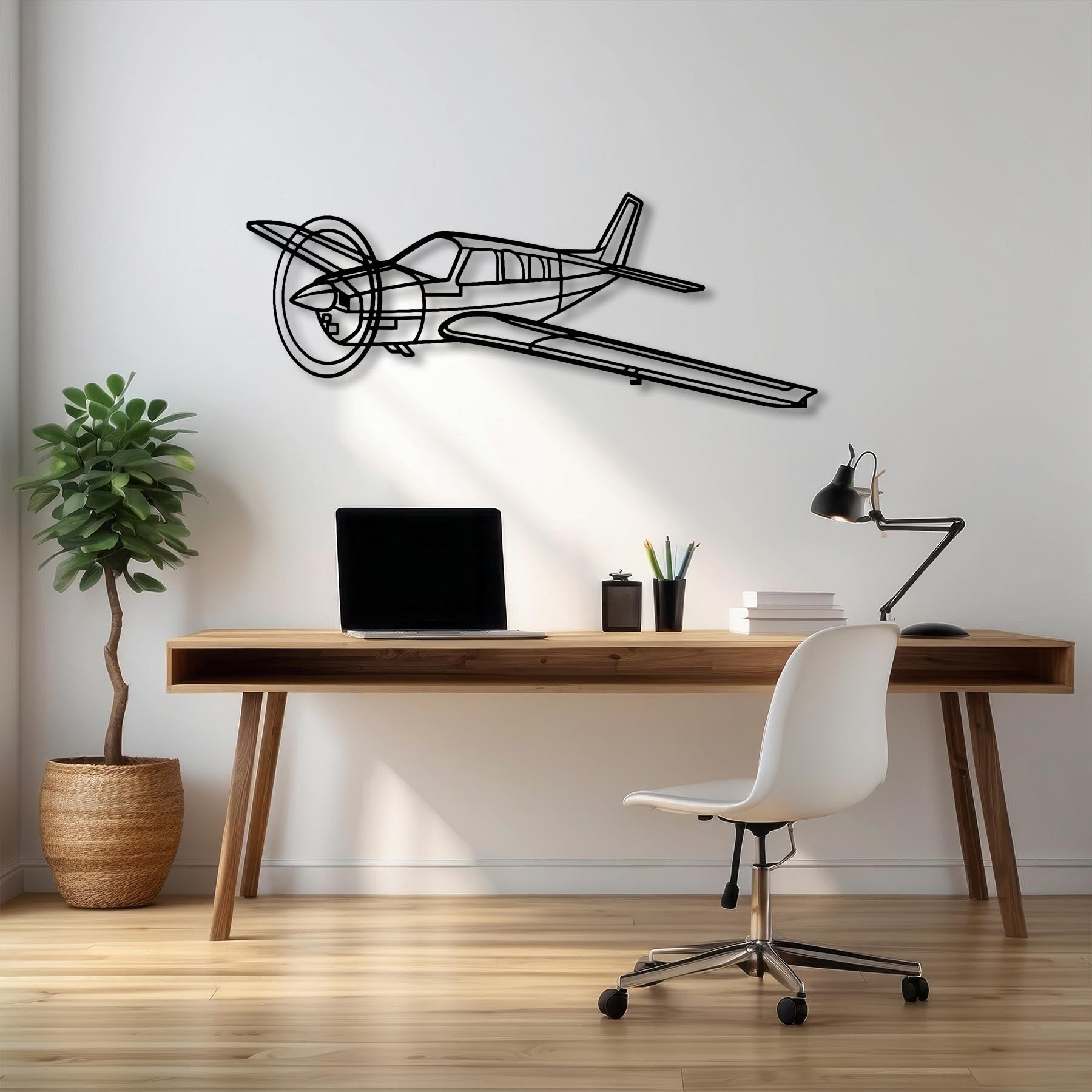 Bonanza A36 Angle Metal Aircraft Wall Art - NCP0526