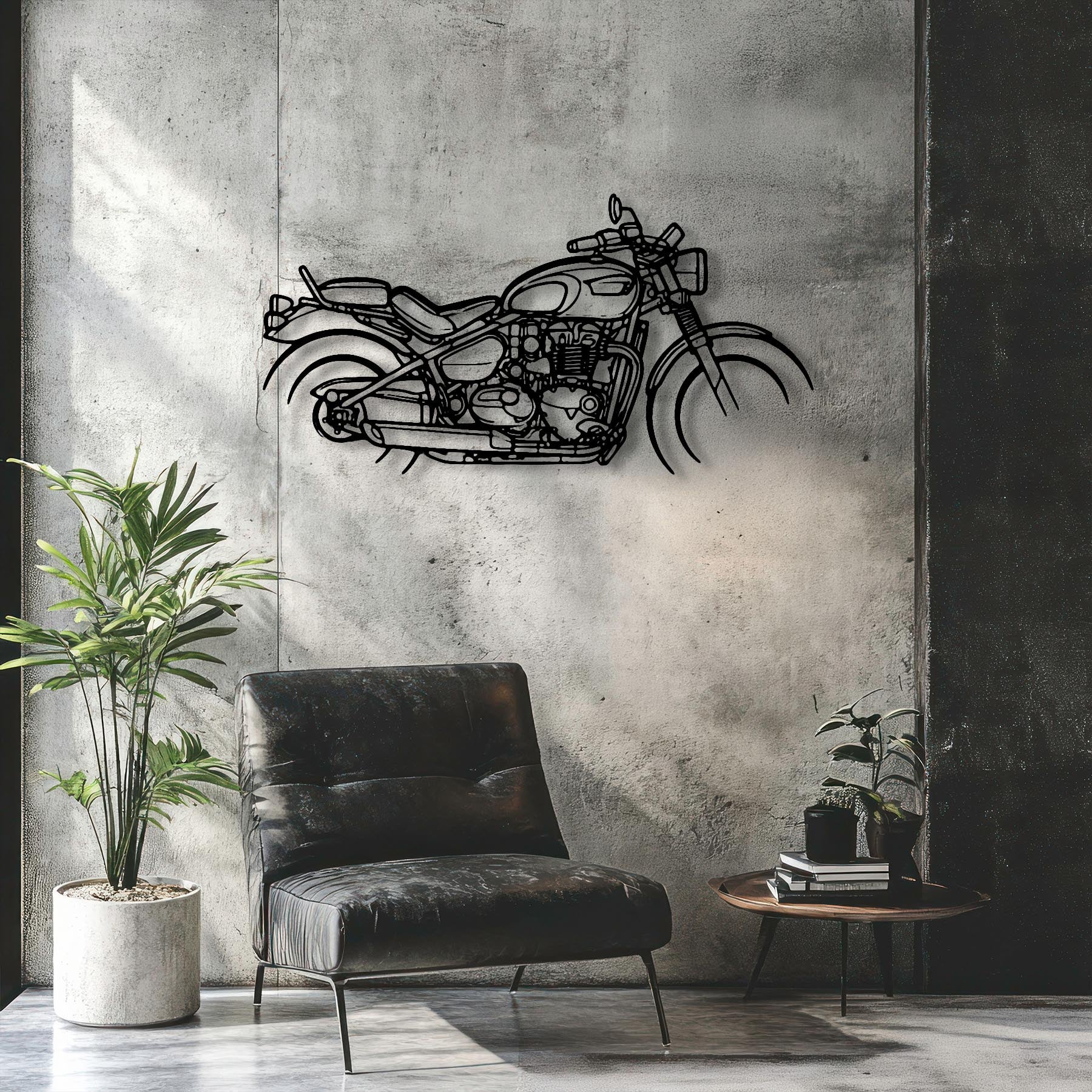 Bonneville Speedmaster 2022 Silhouette Metal Wall Art