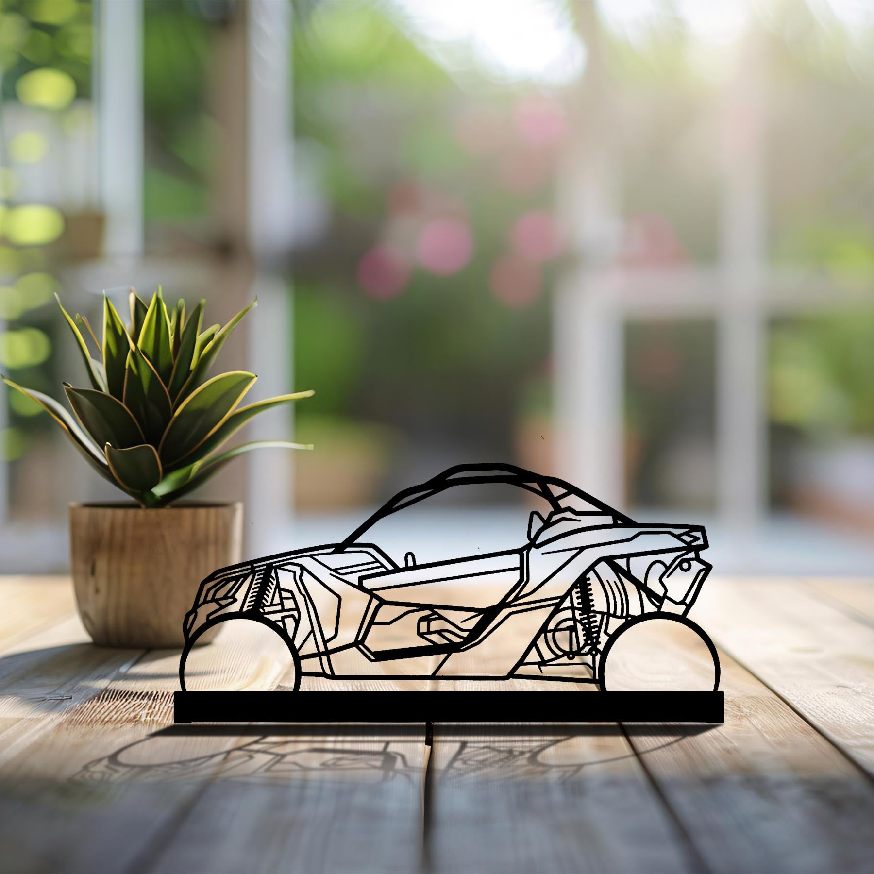 Buggy X3 Silhouette Metal Art Stand