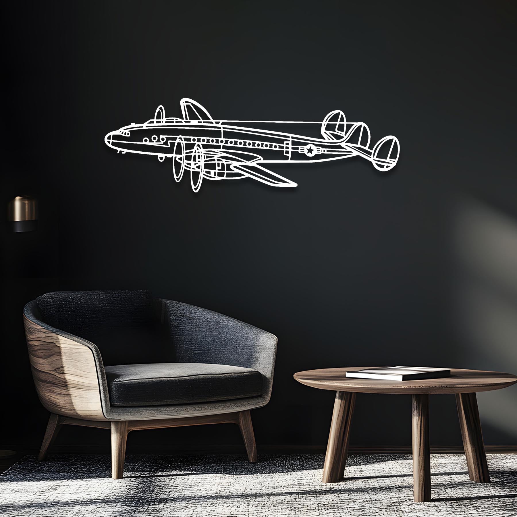C-121A Constellation Angle Metal Aircraft Wall Art - NCP0530