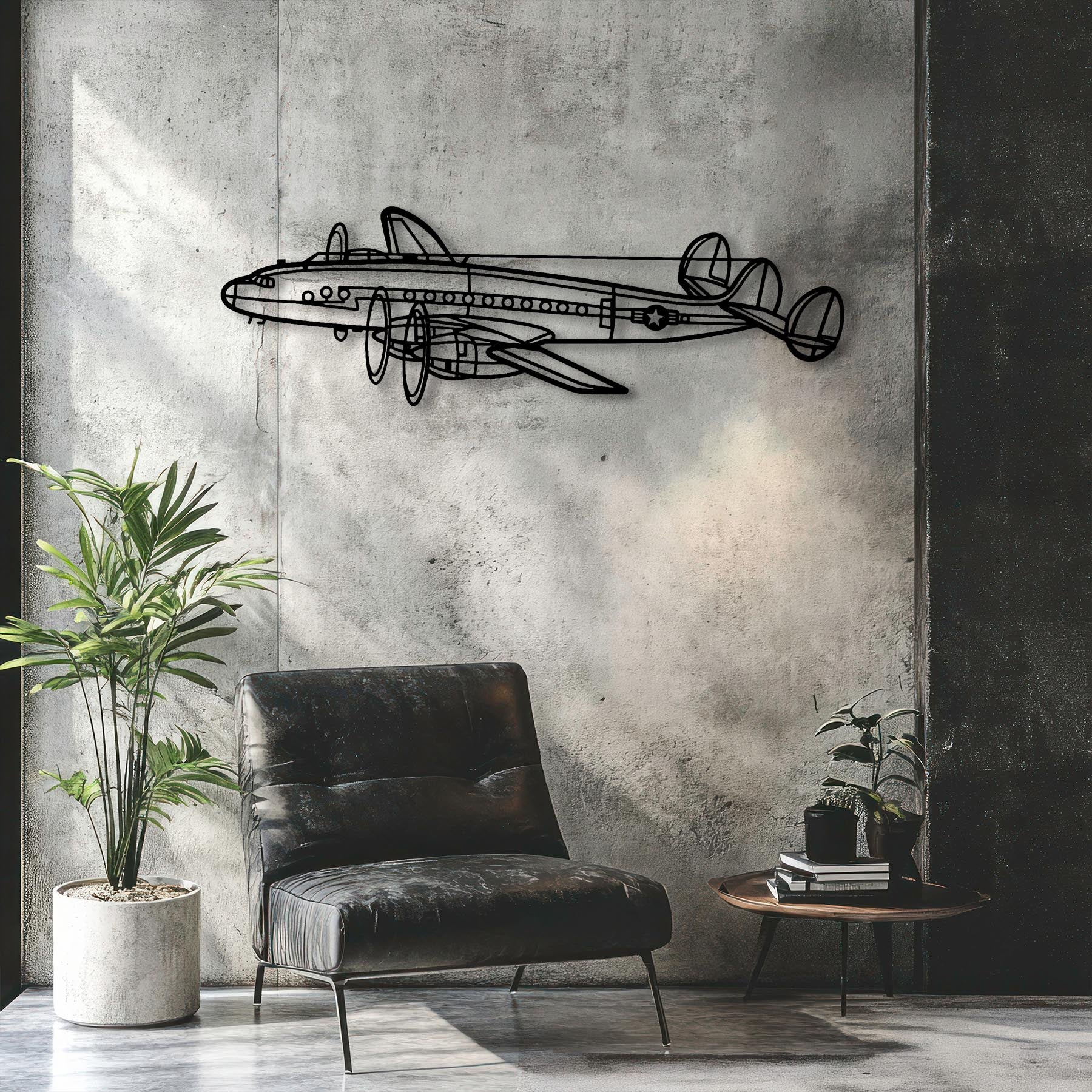 C-121A Constellation Angle Metal Aircraft Wall Art - NCP0530