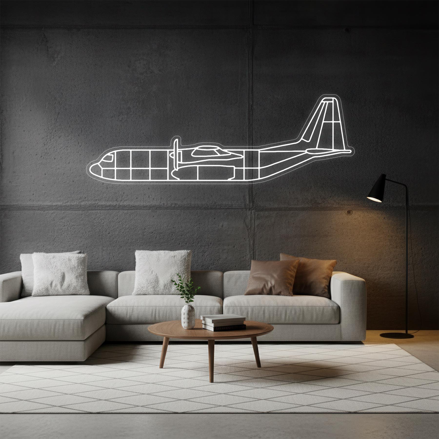 C-130 Neon Silhouette