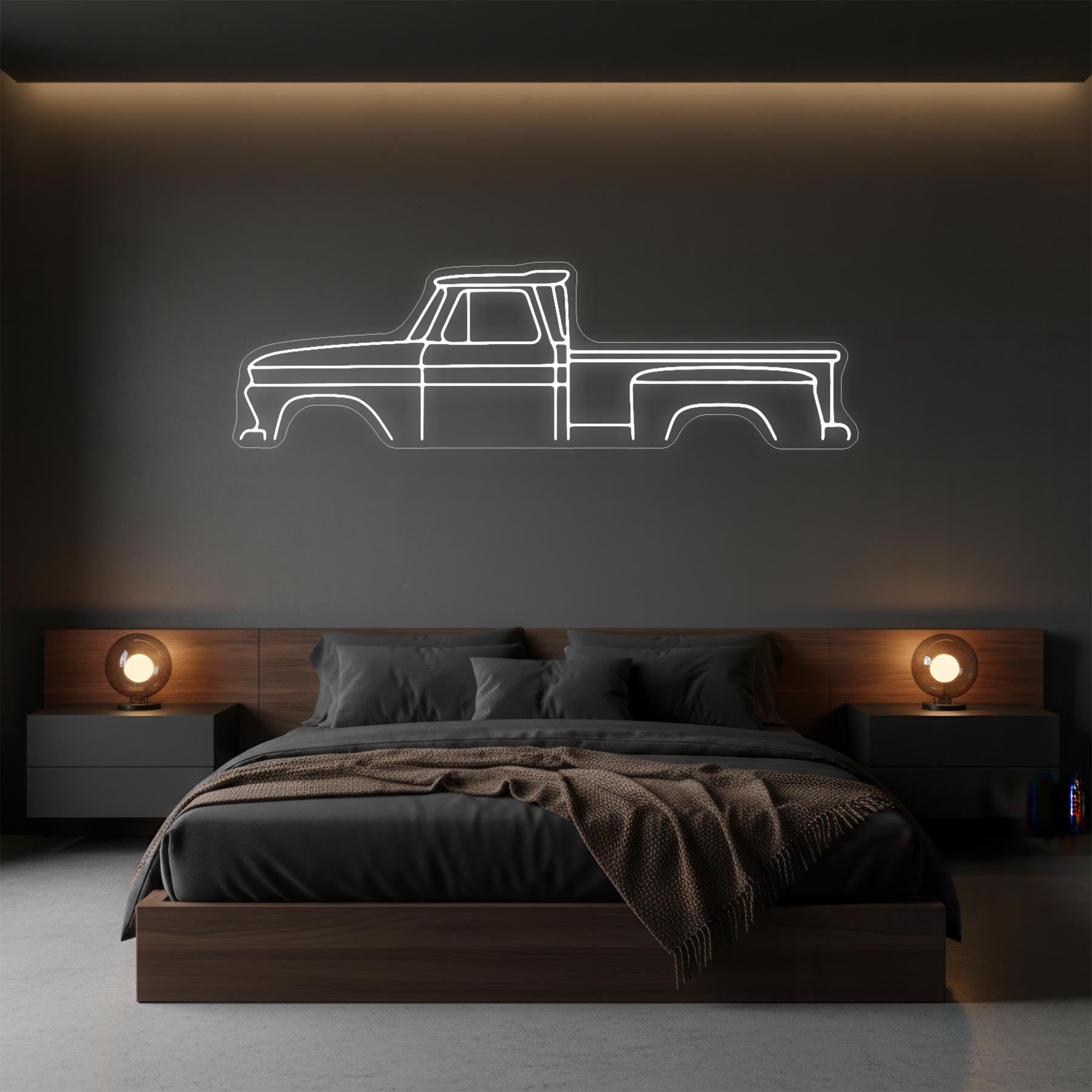 C10 1966 Neon Silhouette