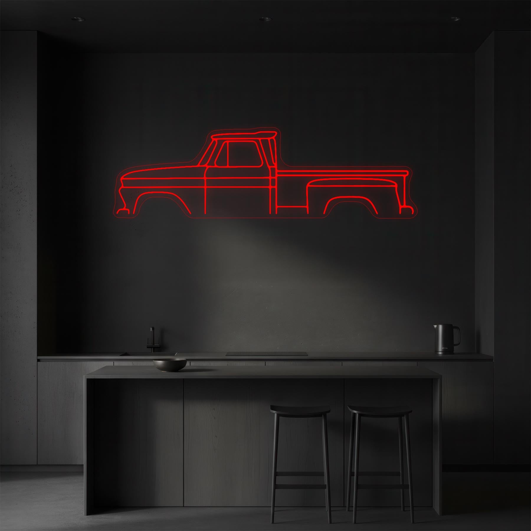 C10 1966 Neon Silhouette