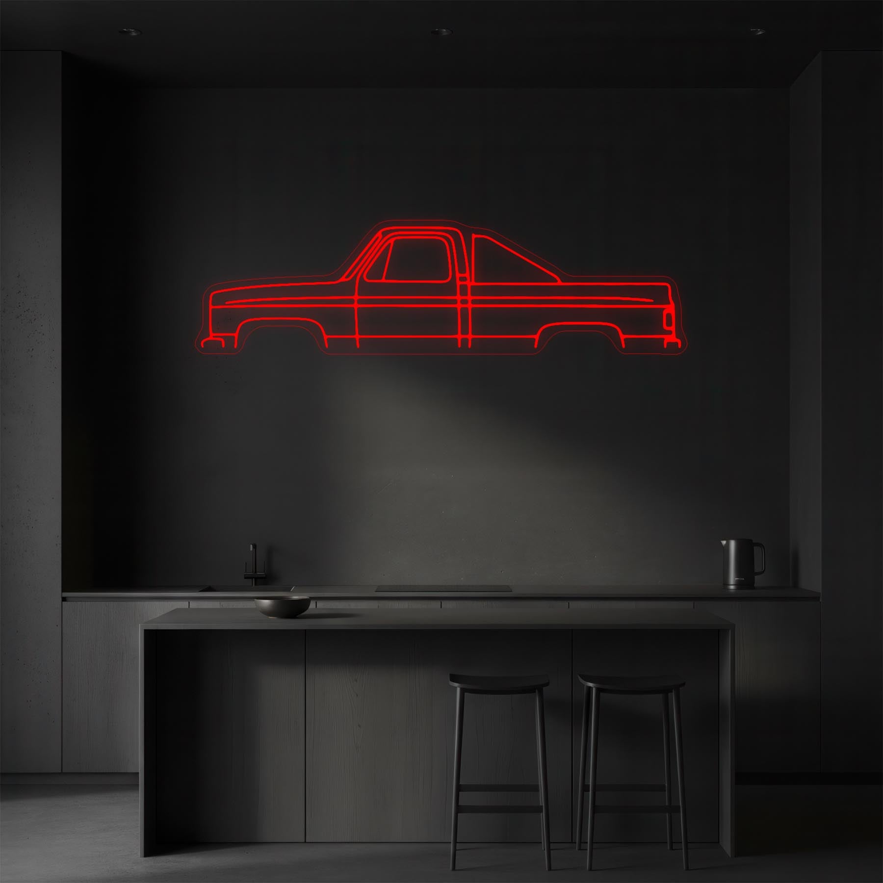 C10 1985 Neon Silhouette