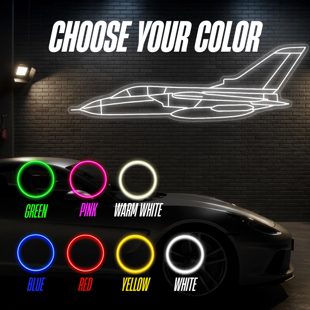 Dash 8 Q400 Neon Silhouette