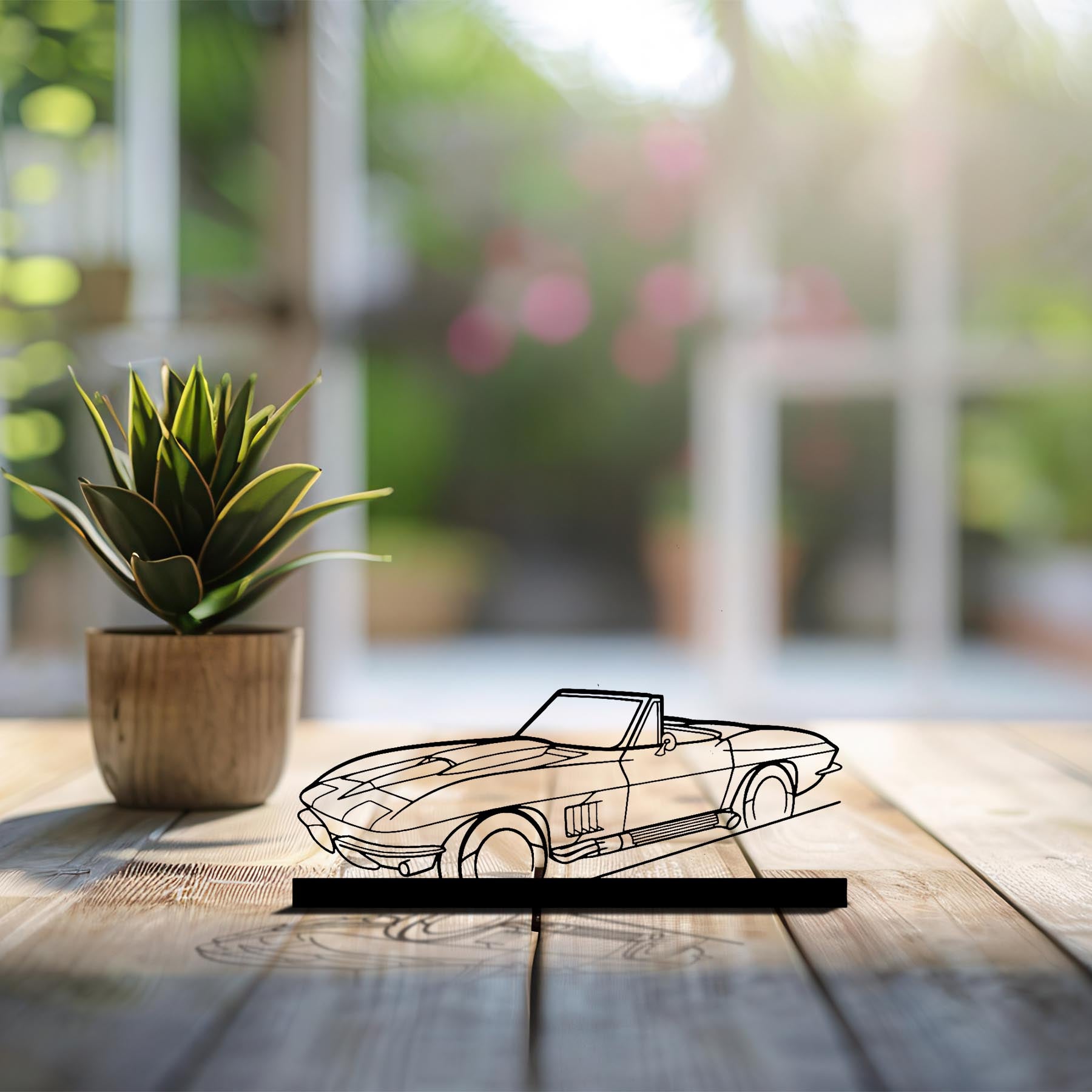 C2 Angle Silhouette Metal Art Stand