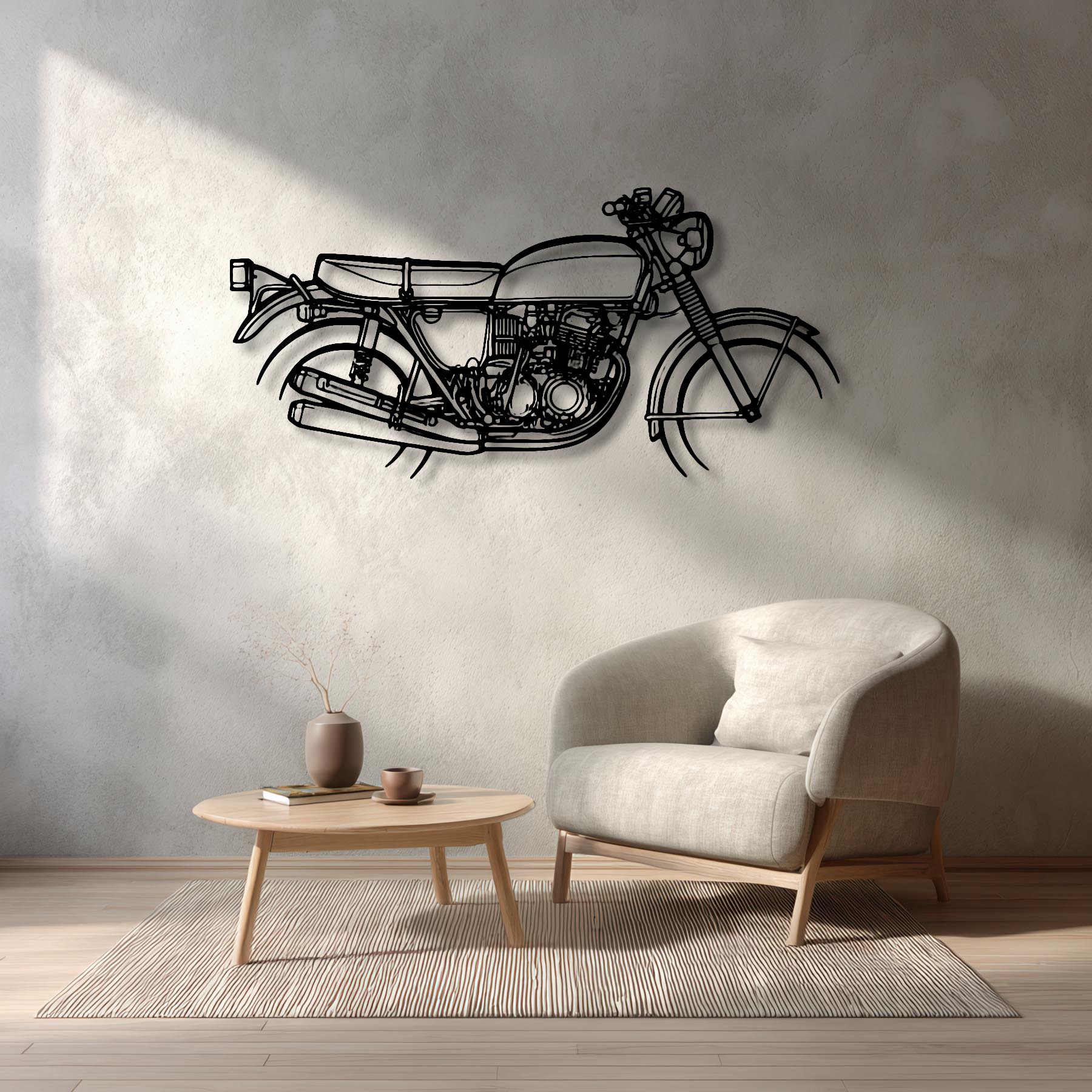 CB750F 1973 Silhouette Metal Wall Art