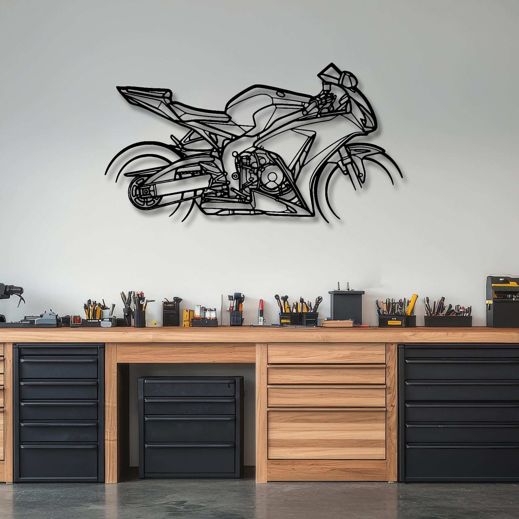CBR 1000RR Fireblade 2012 Silhouette Metal Wall Art
