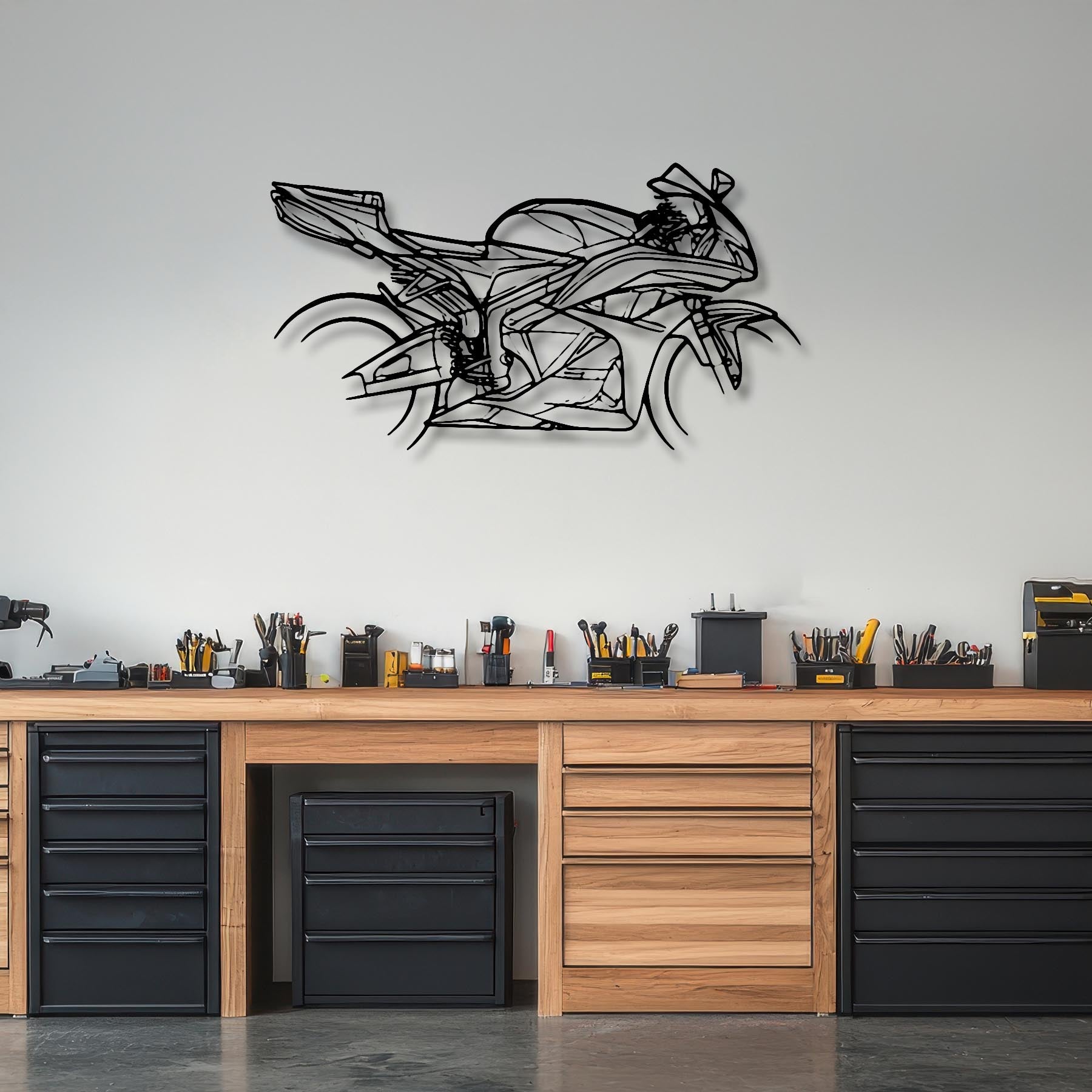 CBR 600 RR 2009 Silhouette Metal Wall Art