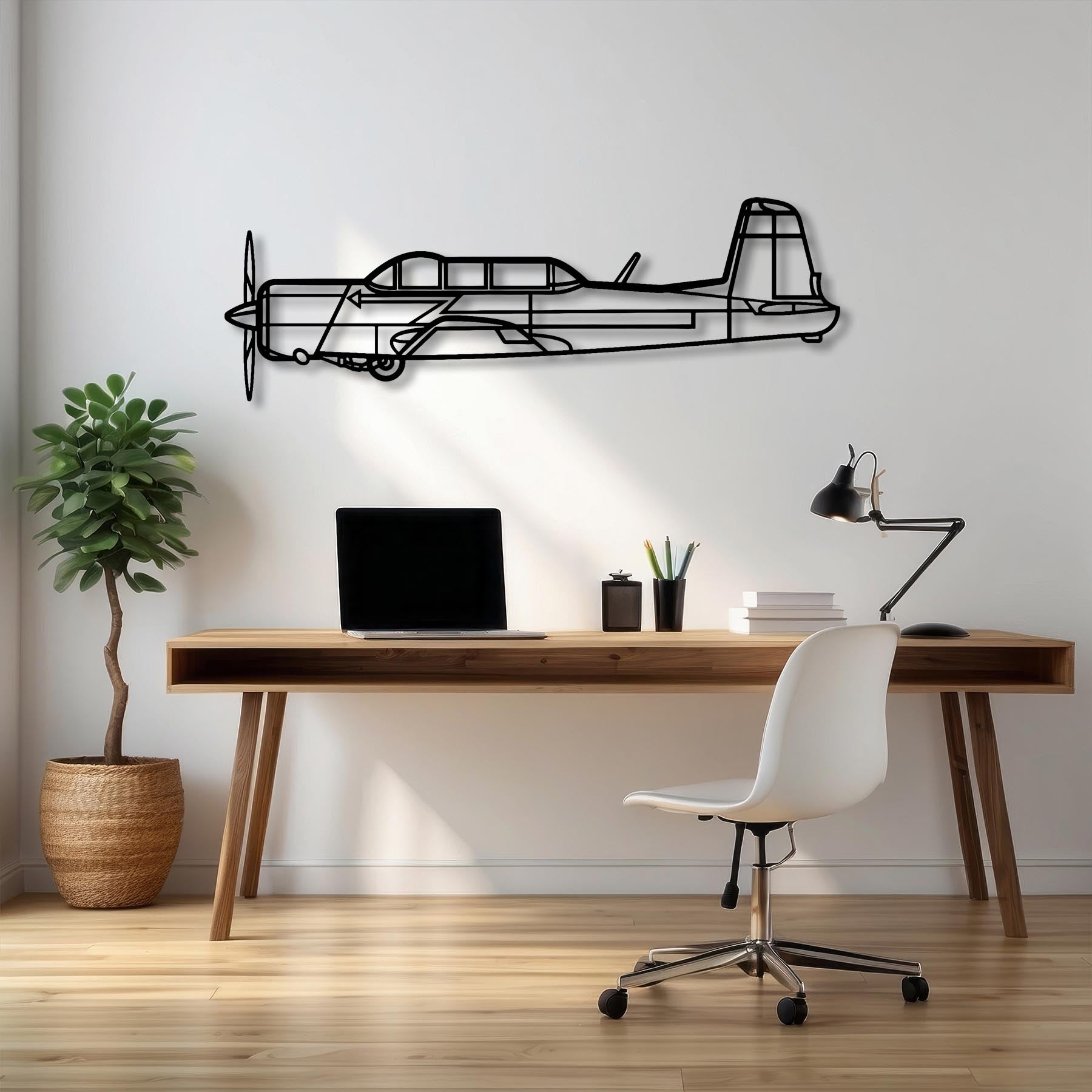 CJ6 Metal Aircraft Wall Art - NCP0539