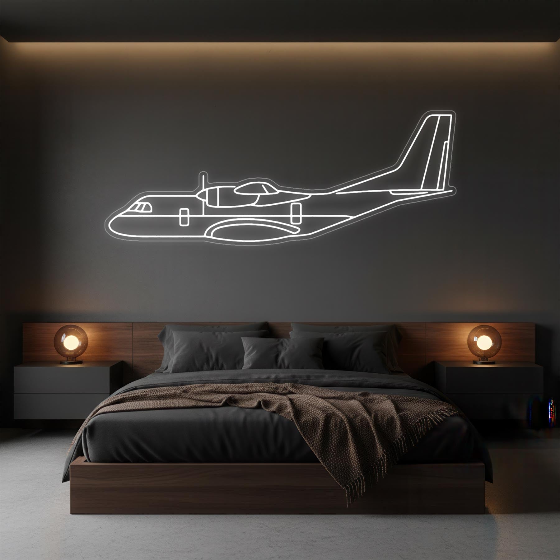 CN-235 Neon Silhouette