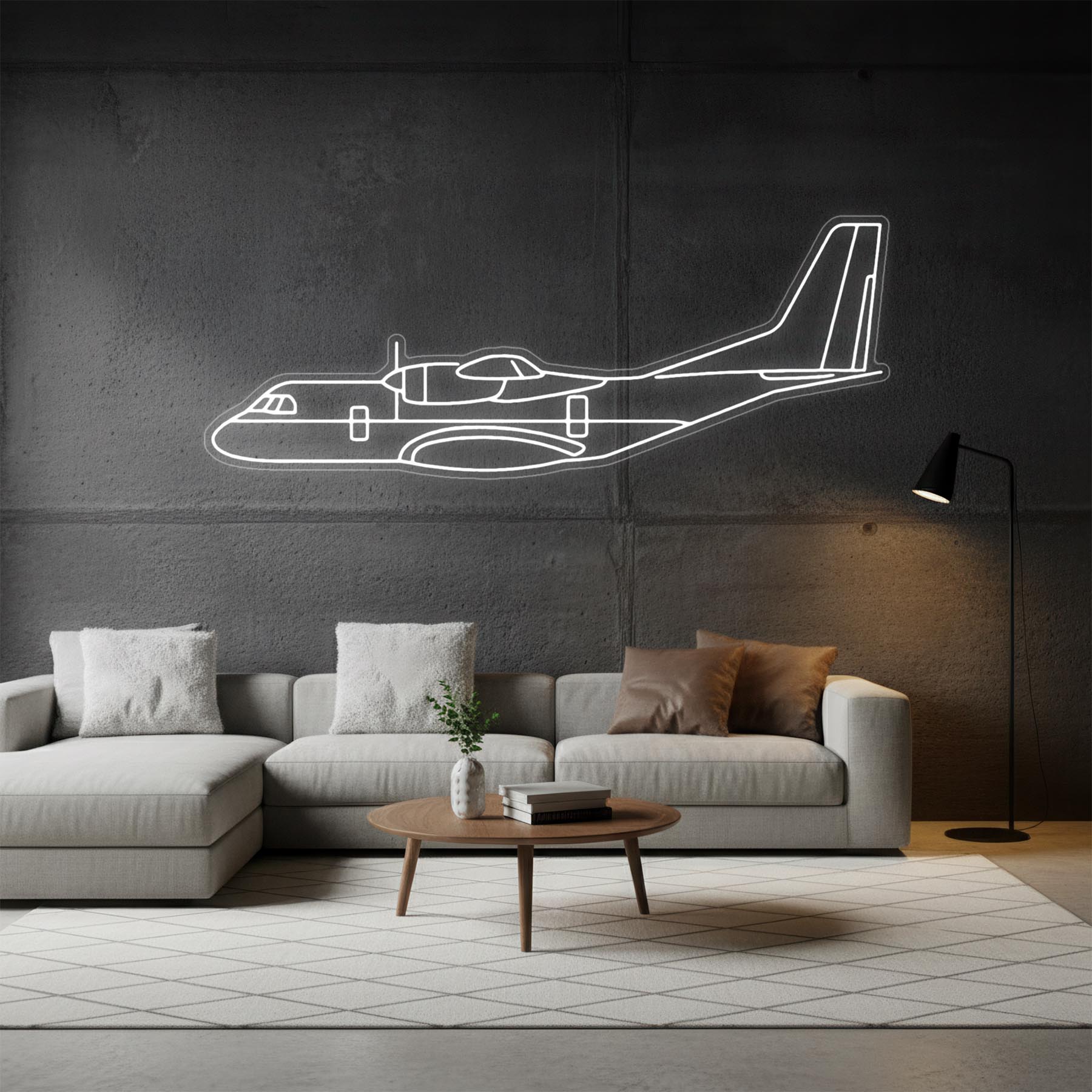 CN-235 Neon Silhouette