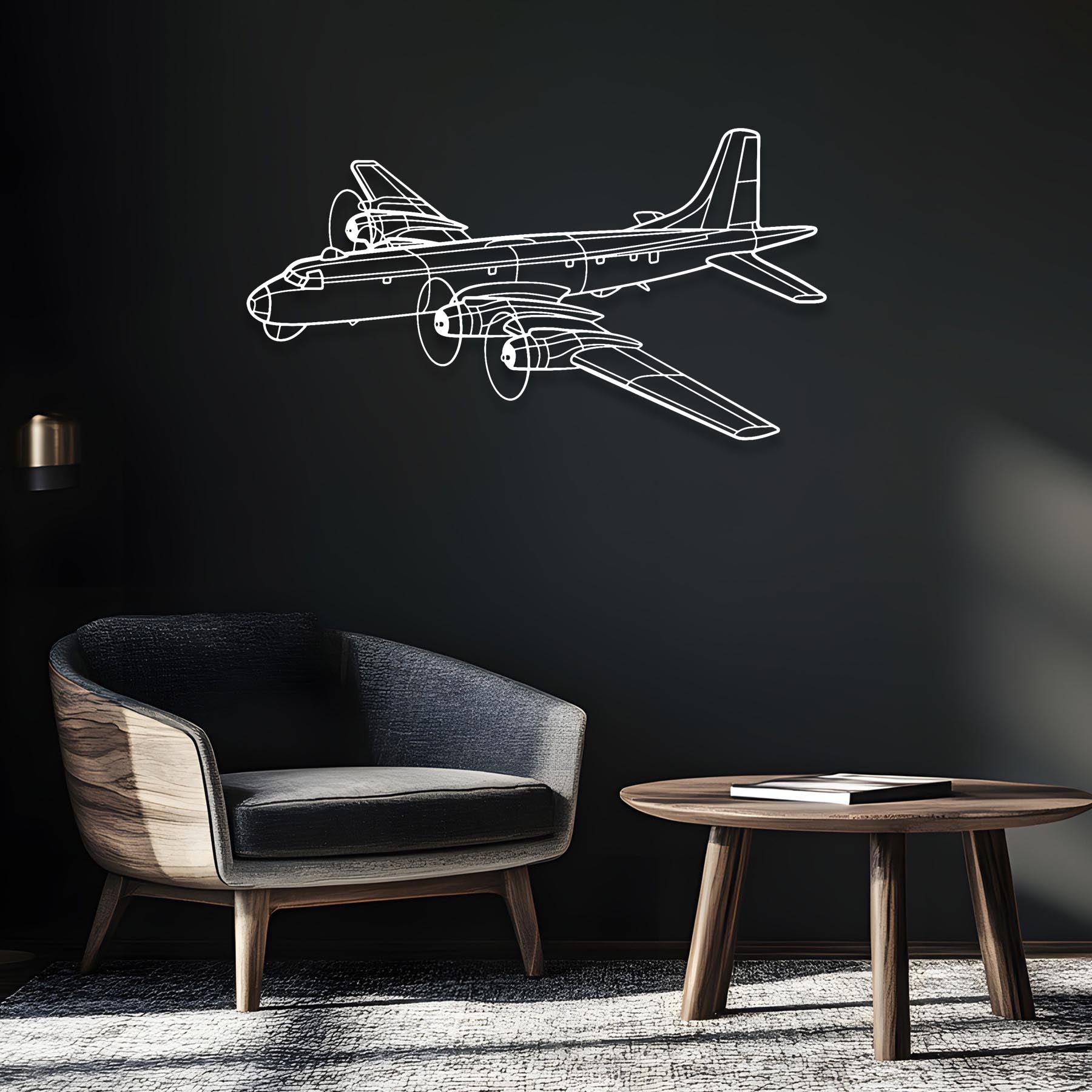 CP-107 Argus Angle Metal Aircraft Wall Art - NCP0417