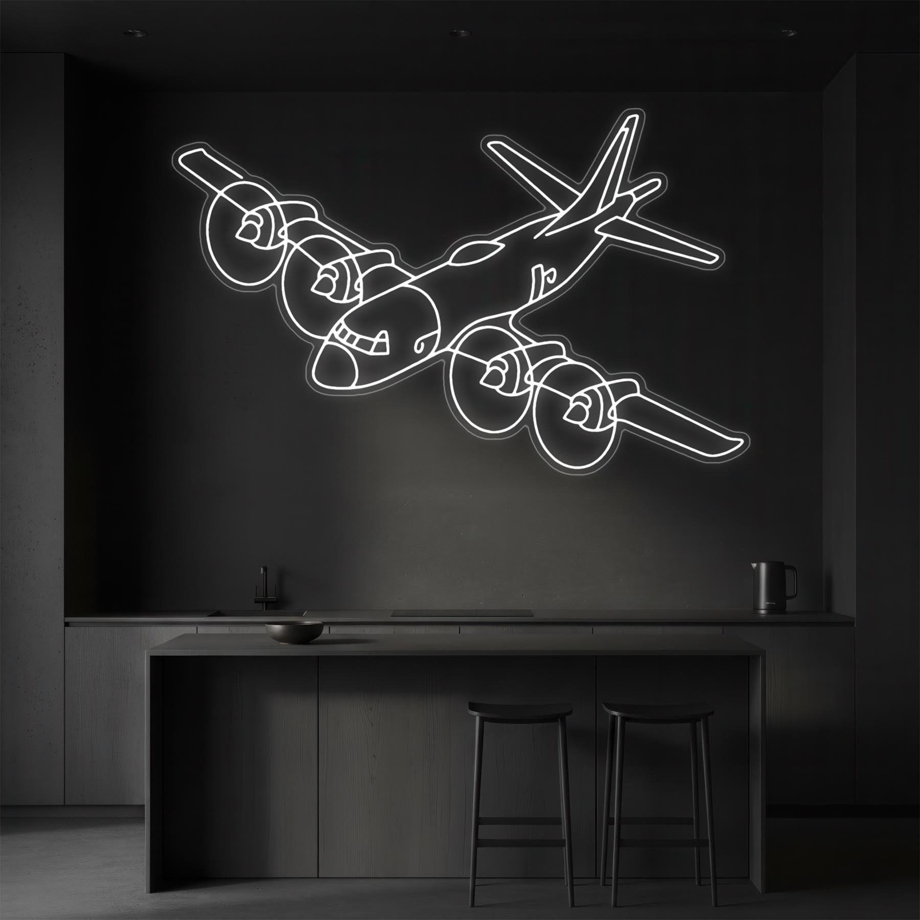 CP-140 Aurora RCAF Angle Neon Silhouette