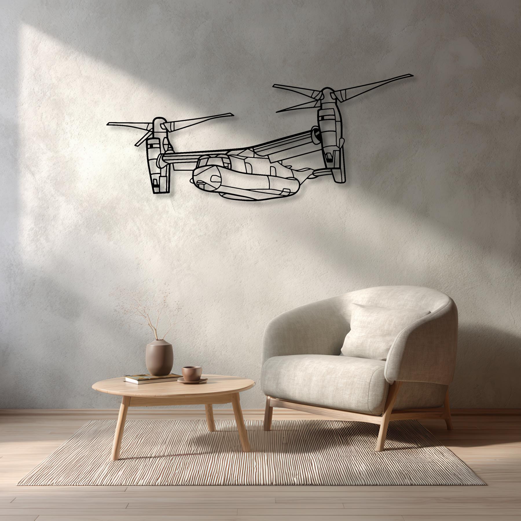 CV-22 Osprey Angle Metal Aircraft Wall Art - NCP0375