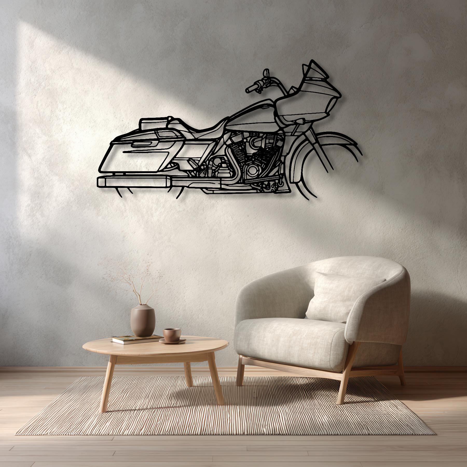 CVO Road Glide Screaming Eagle 2023 Silhouette Metal Wall Art