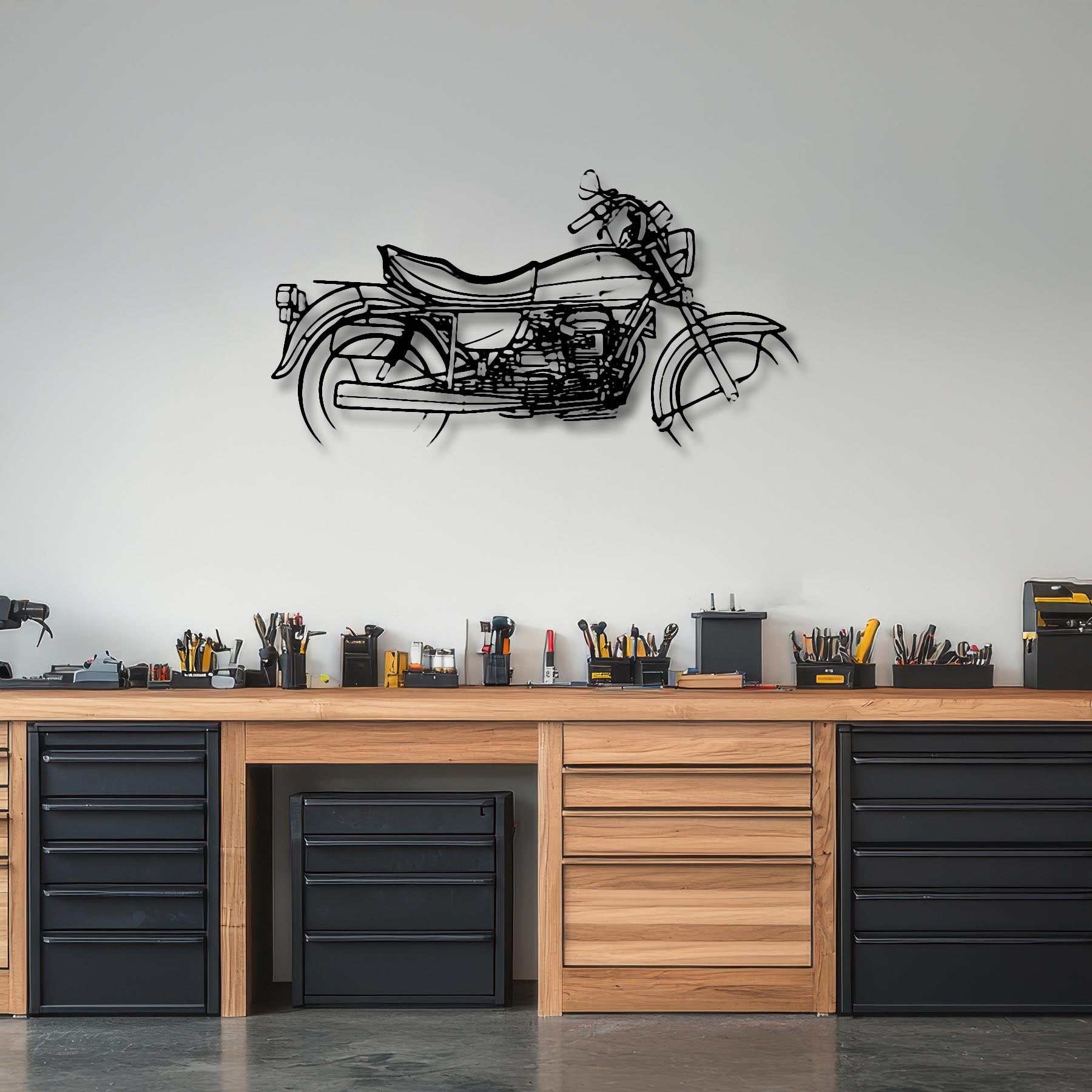 California II 1983 Silhouette Metal Wall Art