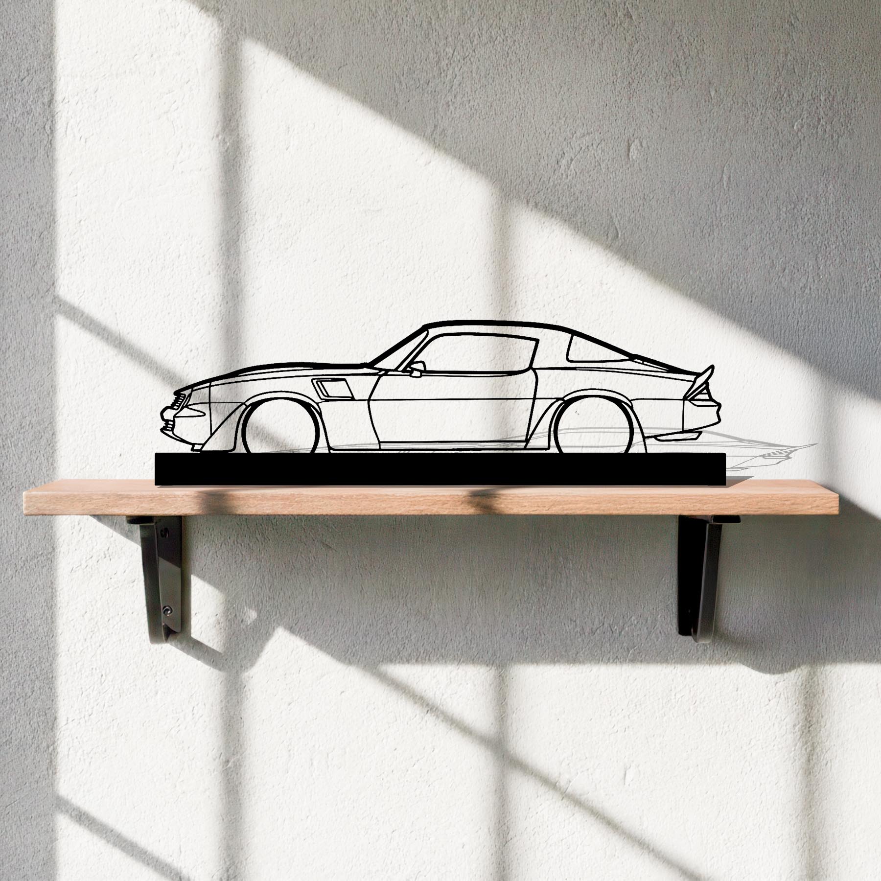 Camaro z28 1980 Silhouette Metal Art Stand