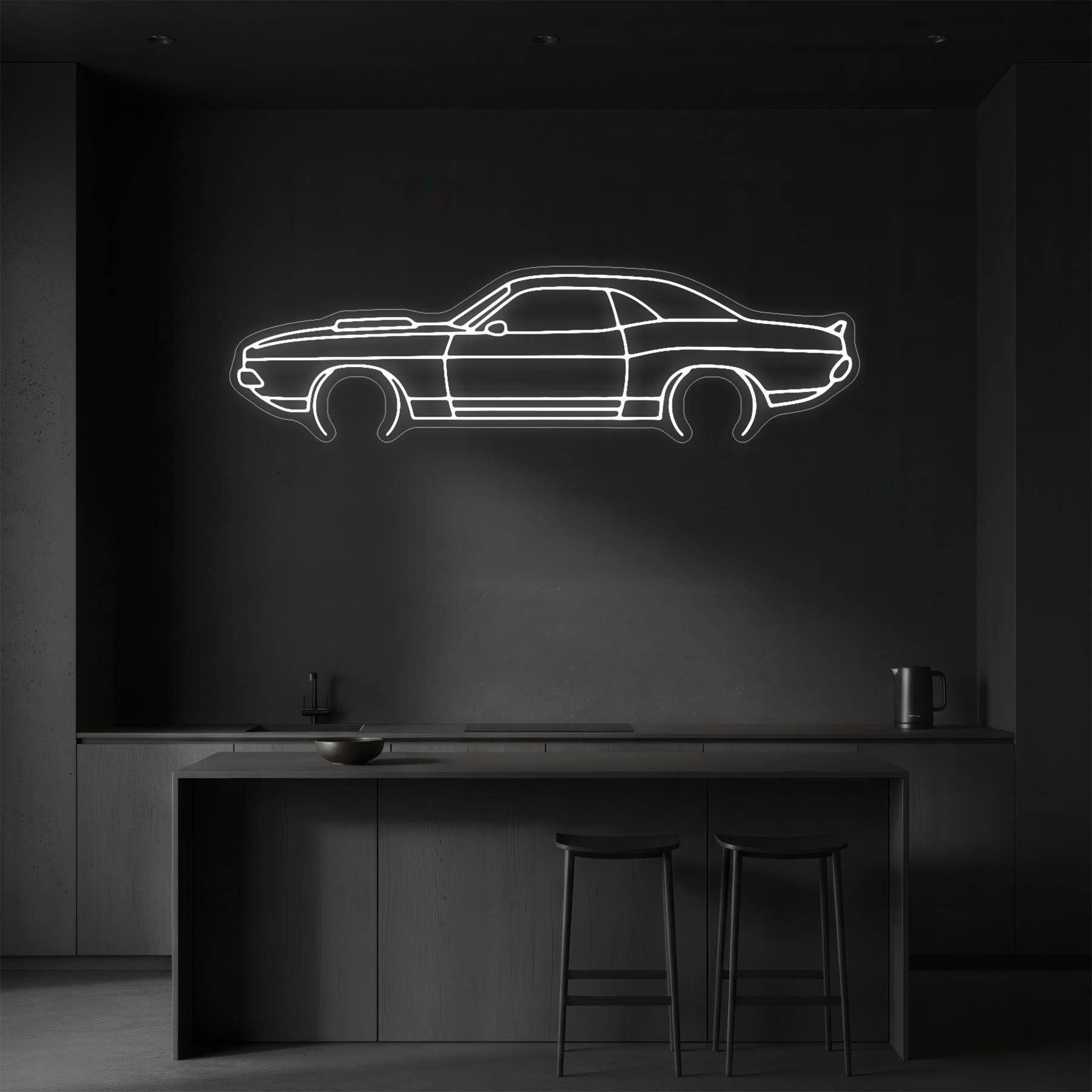 Challenger 1970 TA Neon Silhouette