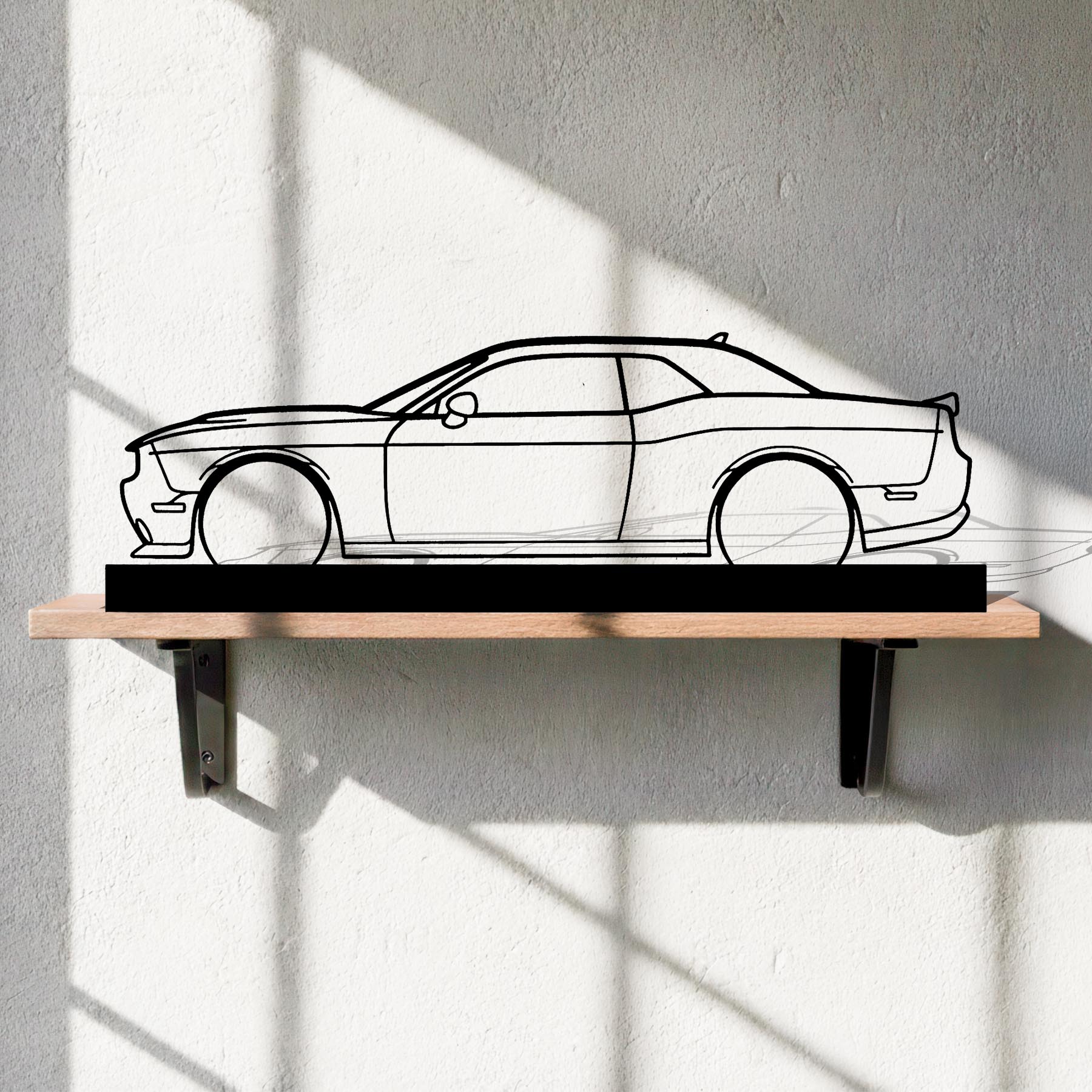 Challenger Scat Pack 2022 Silhouette Metal Art Stand