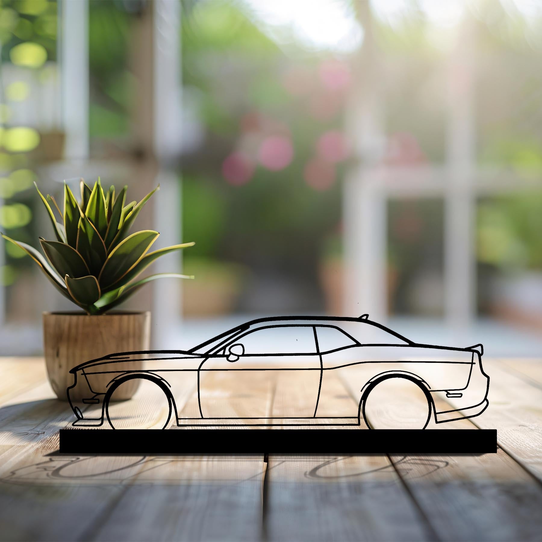 Challenger Scat Pack 2022 Silhouette Metal Art Stand