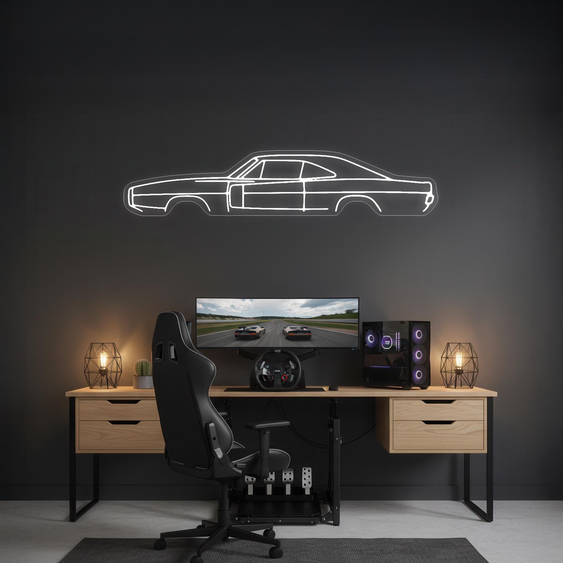 Charger RT 1970 Neon Silhouette