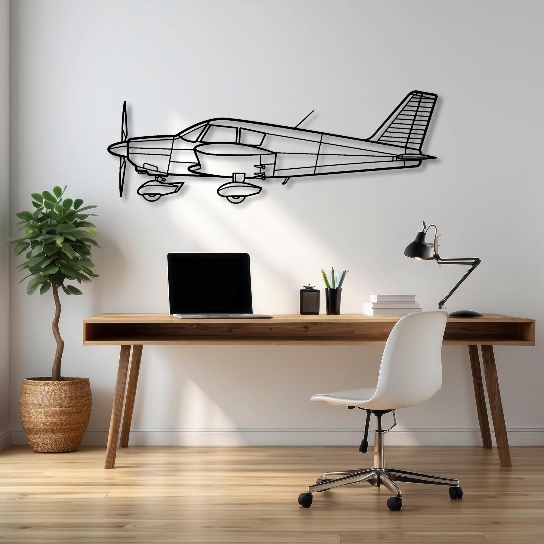 Cherokee PA-28-140 Metal Aircraft Wall Art - NCP0046