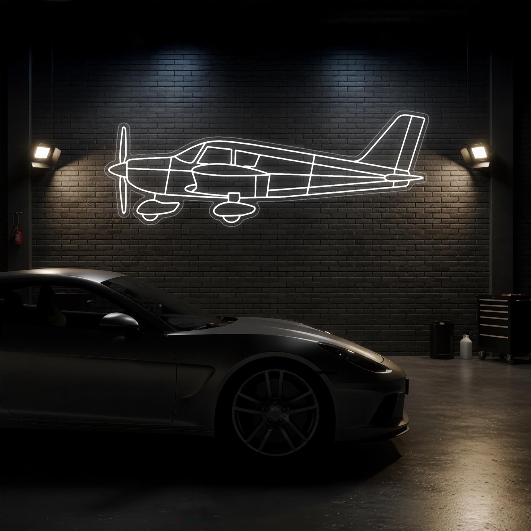 Cherokee PA-28-140 Neon Silhouette