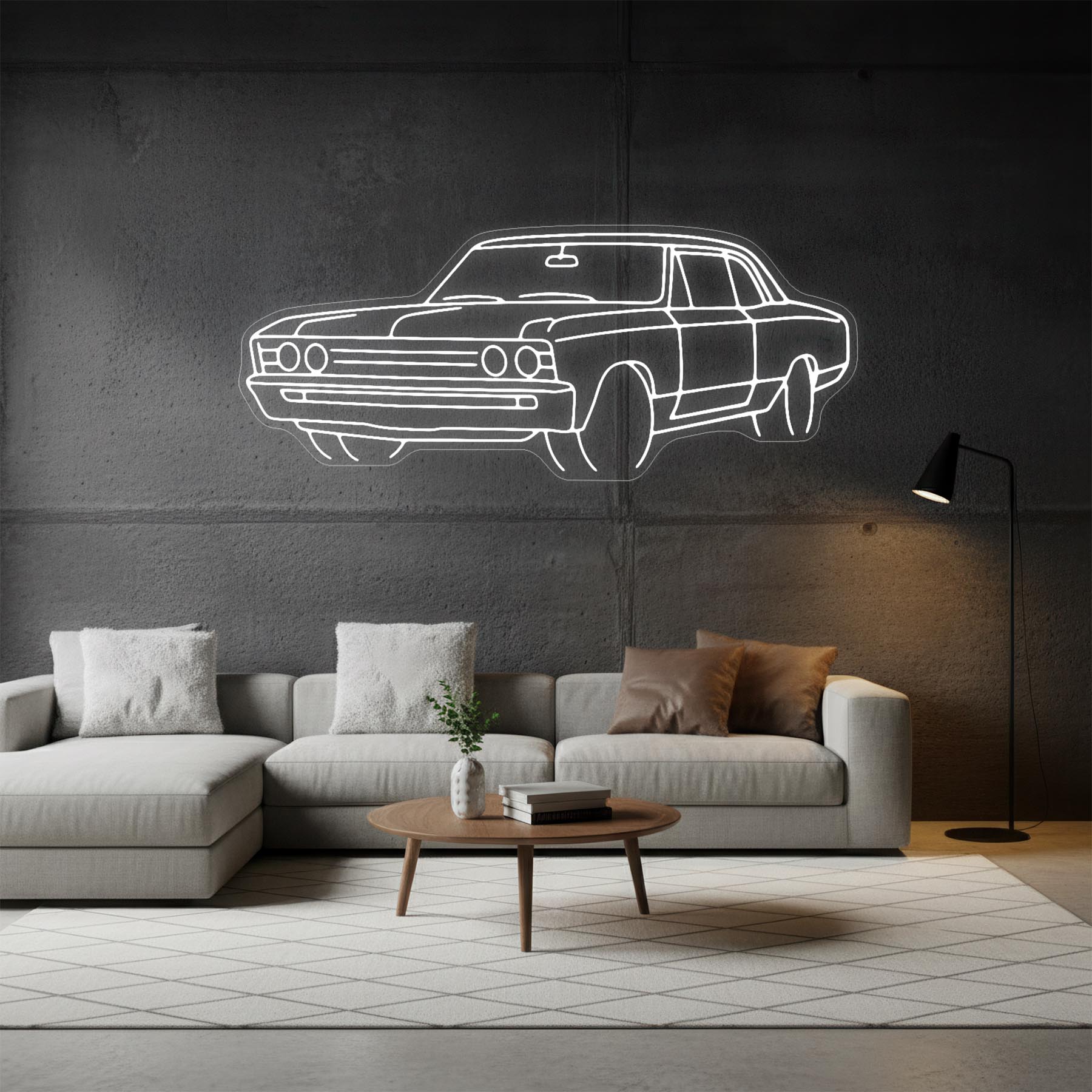 Chevelle 1967 Angle Neon Silhouette