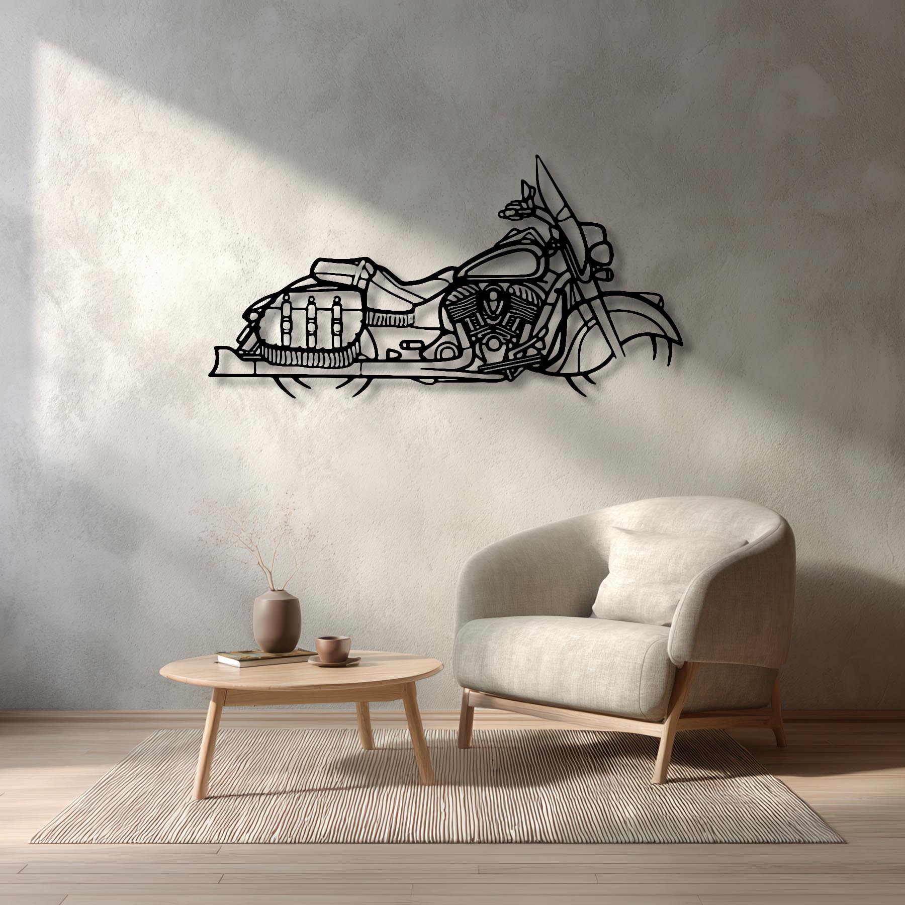 Chief Vintage Silhouette Metal Wall Art