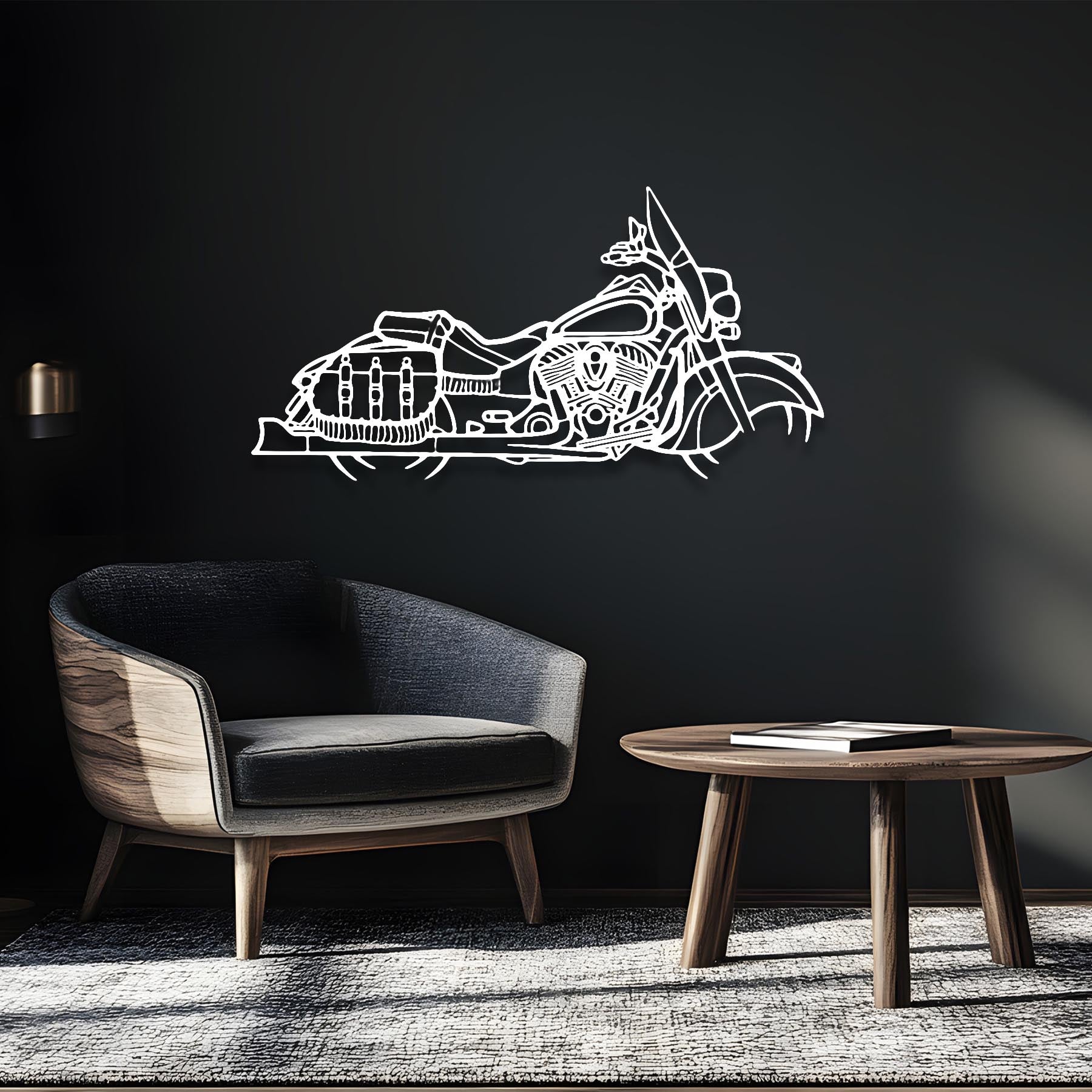 Chief Vintage Silhouette Metal Wall Art