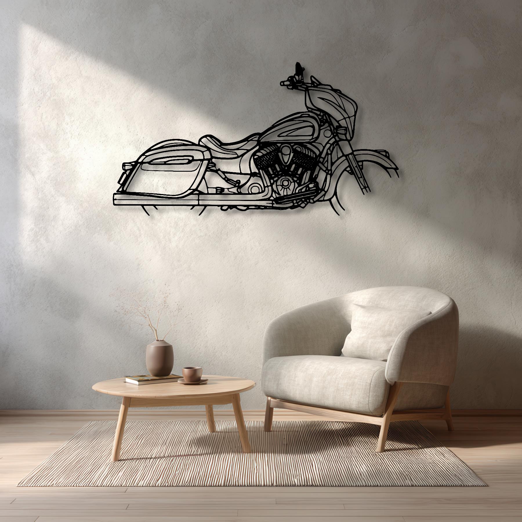 Chieftain Dark Horse 2019 Silhouette Metal Wall Art