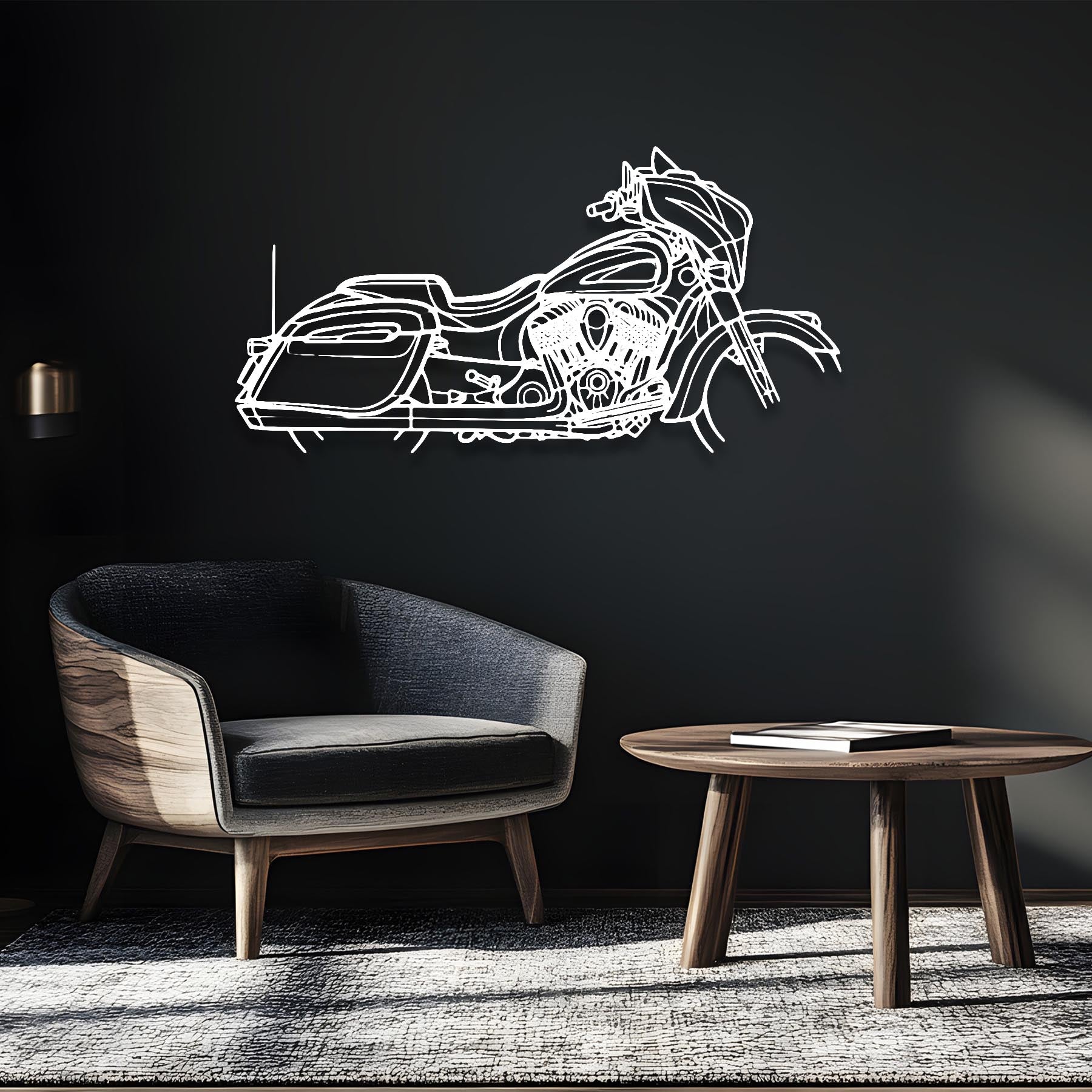 Chieftain Limited 2023 Silhouette Metal Wall Art