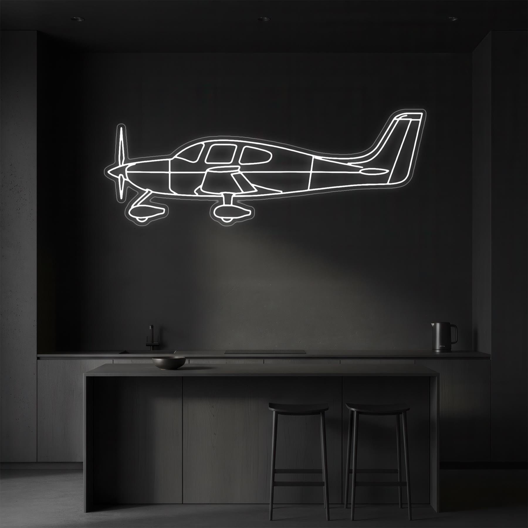 Cirrus SR22 Neon Silhouette